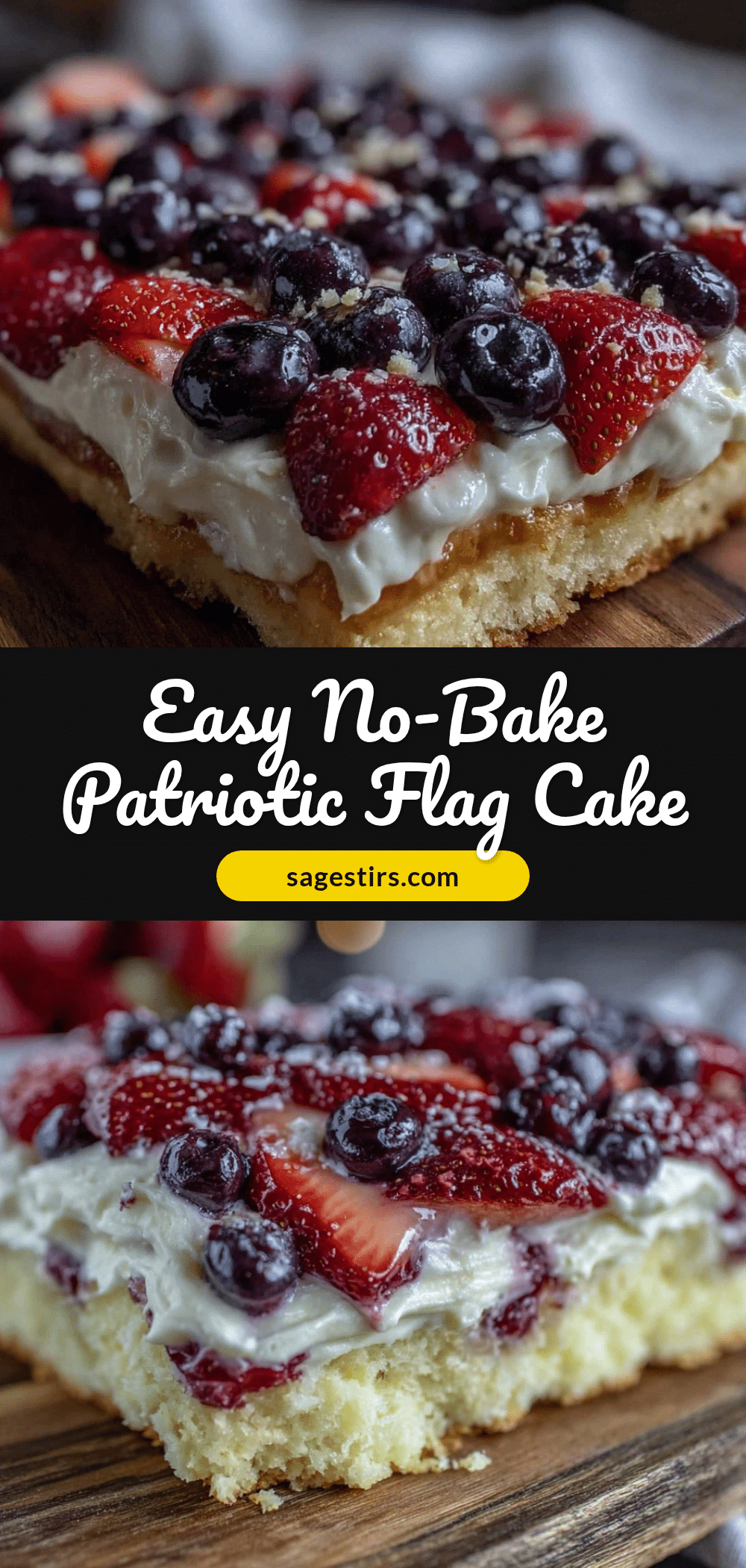 Easy No-Bake Store-Bought Flag Cake recipe