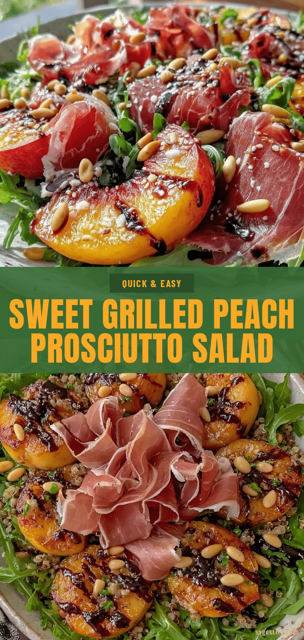grilled peach and prosciutto salad recipe