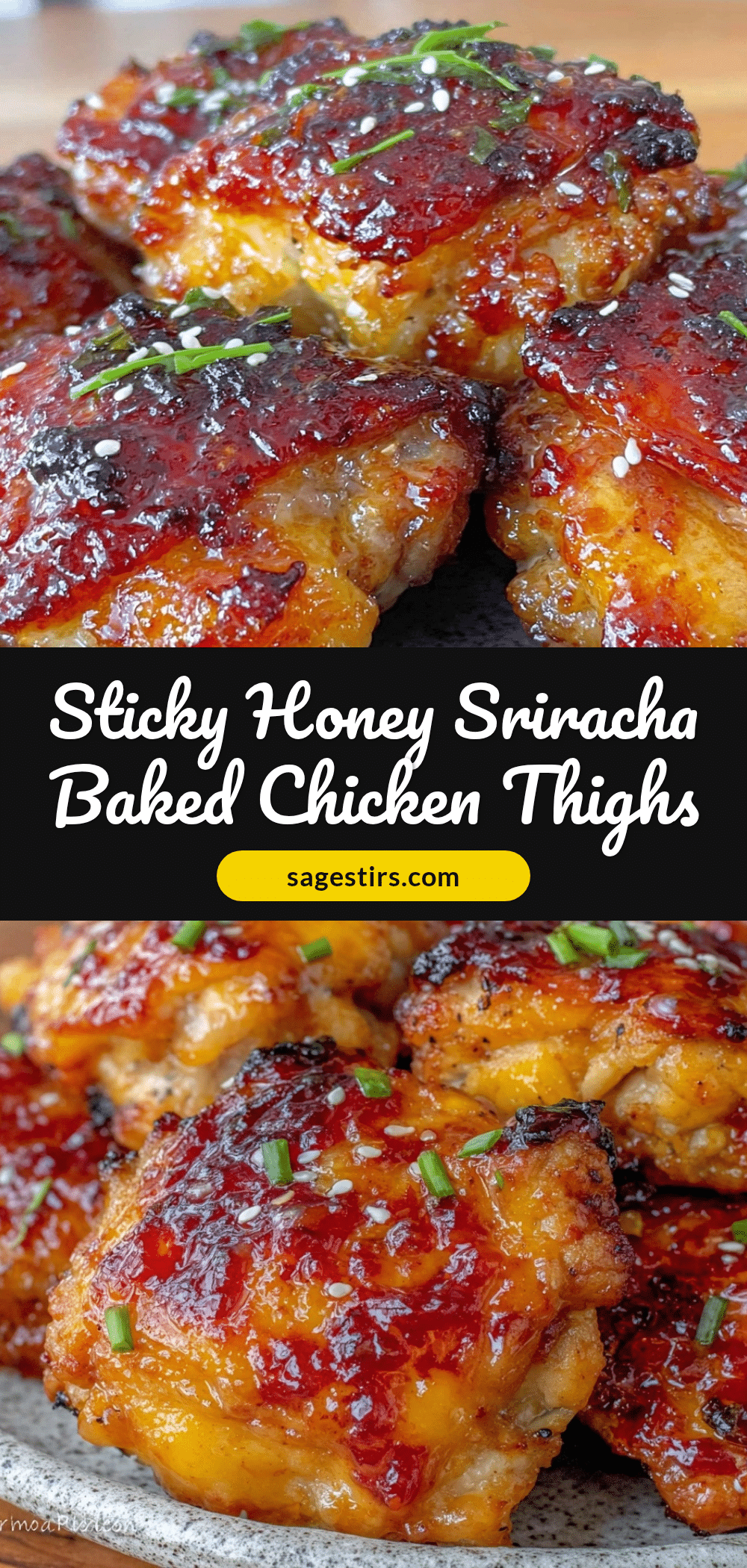 honey sriracha baked chicken thighs recipe