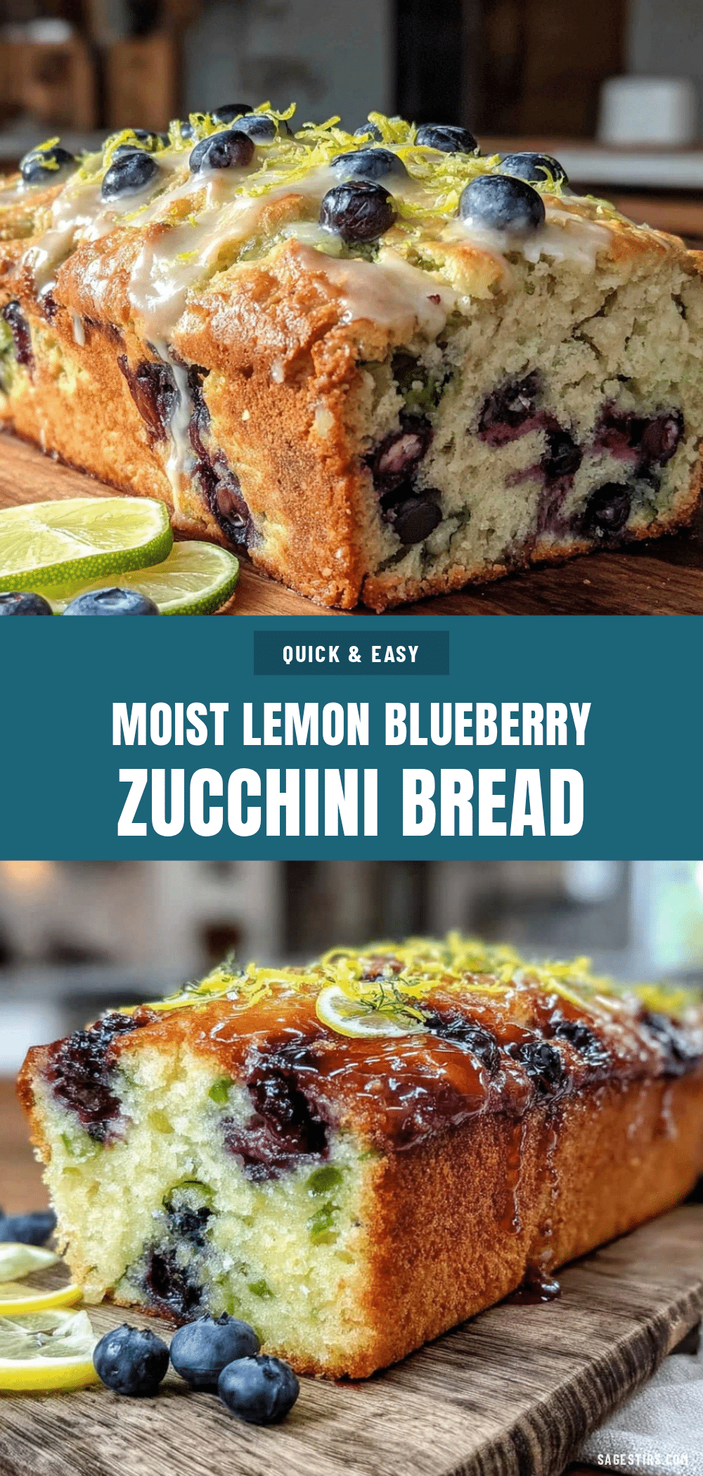 lemon blueberry zucchini bread recipe