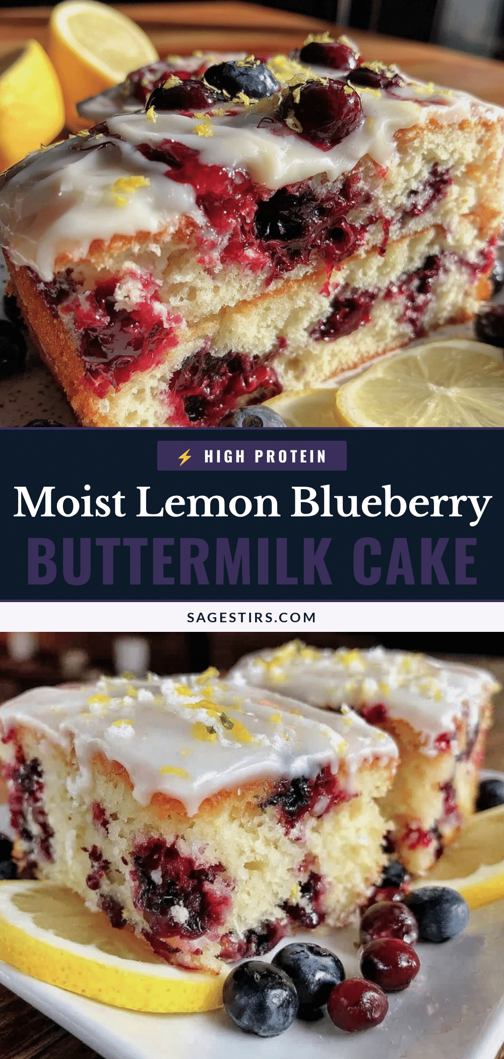 moist lemon blueberry buttermilk cake recipe