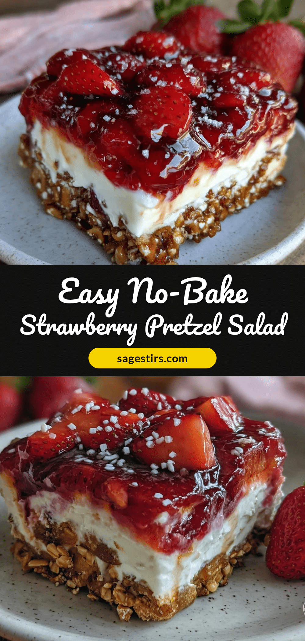 no bake strawberry pretzel salad recipe