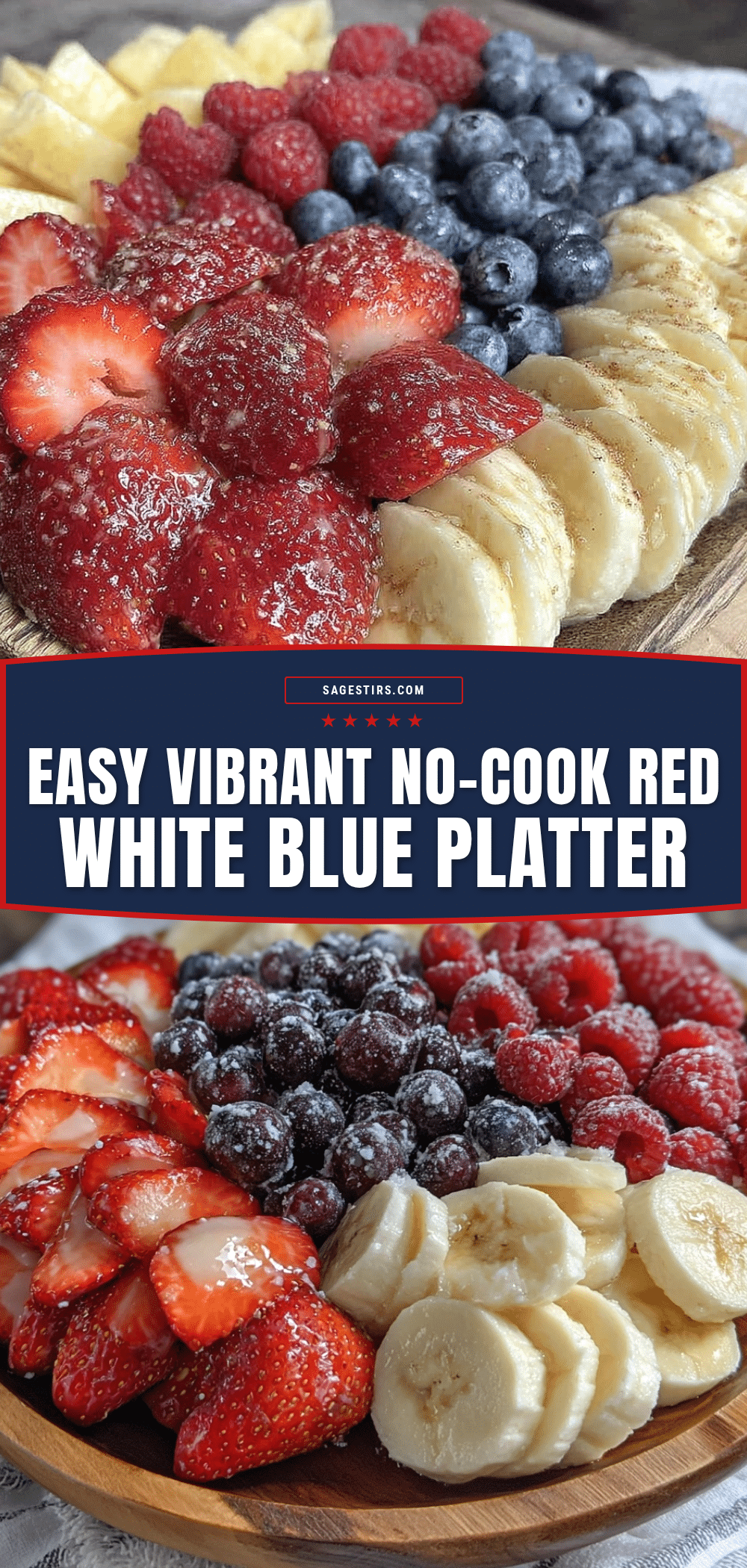 no cook red white blue fruit platter recipe