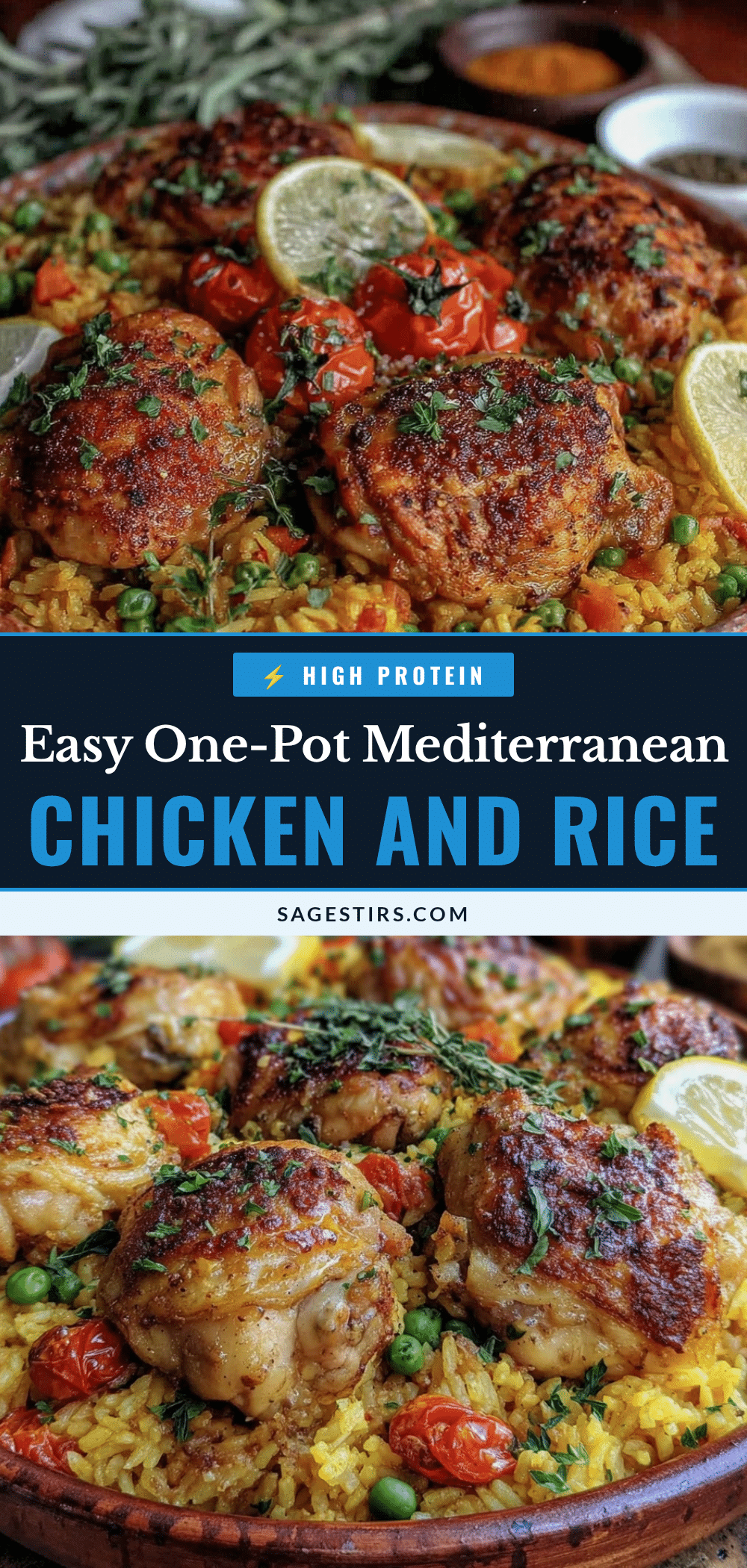 one-pot Mediterranean chicken and rice recipe