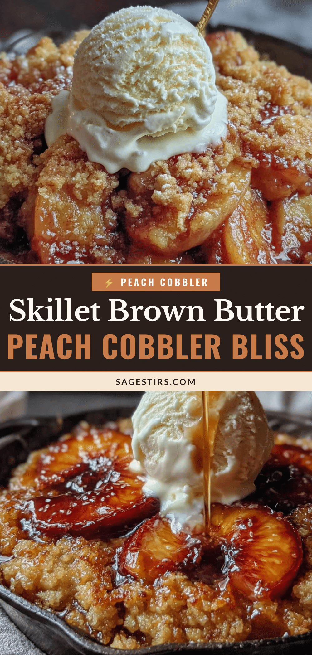 brown butter peach cobbler recipe