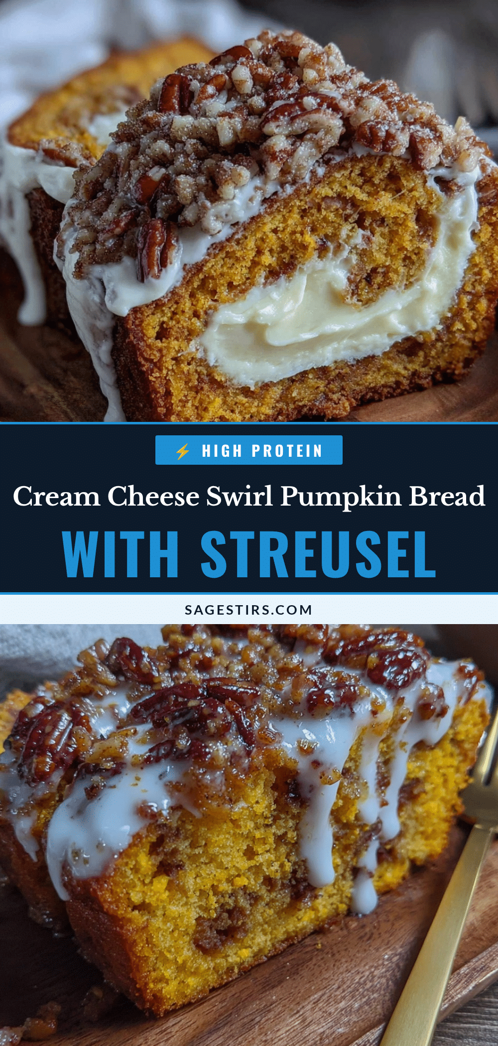 cream cheese swirl pumpkin bread recipe