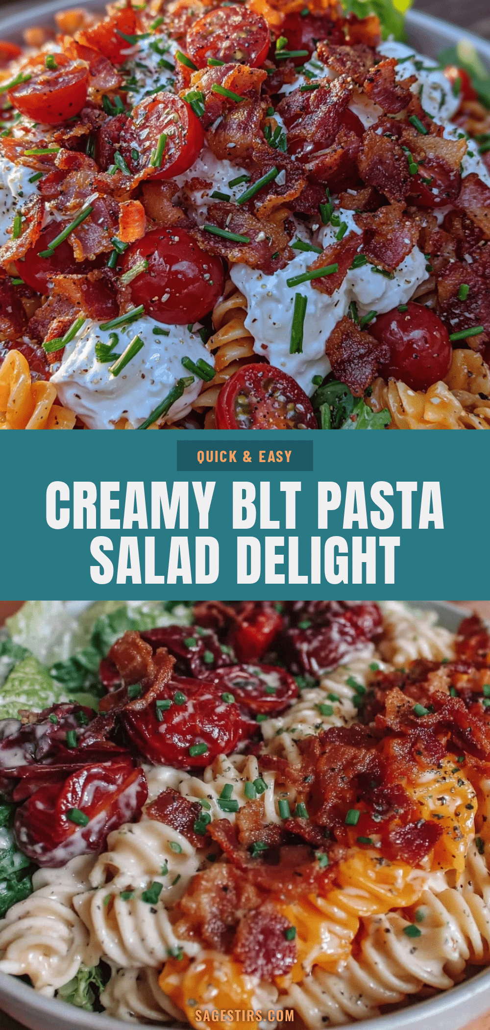 creamy BLT pasta salad recipe