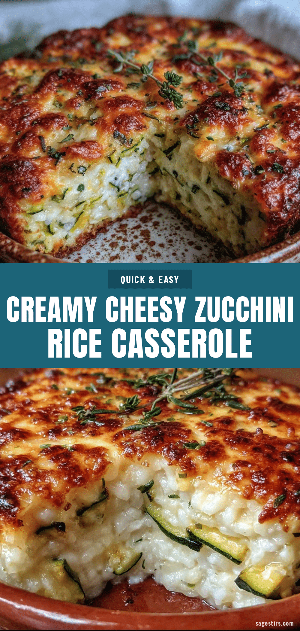 creamy cheesy zucchini rice casserole recipe