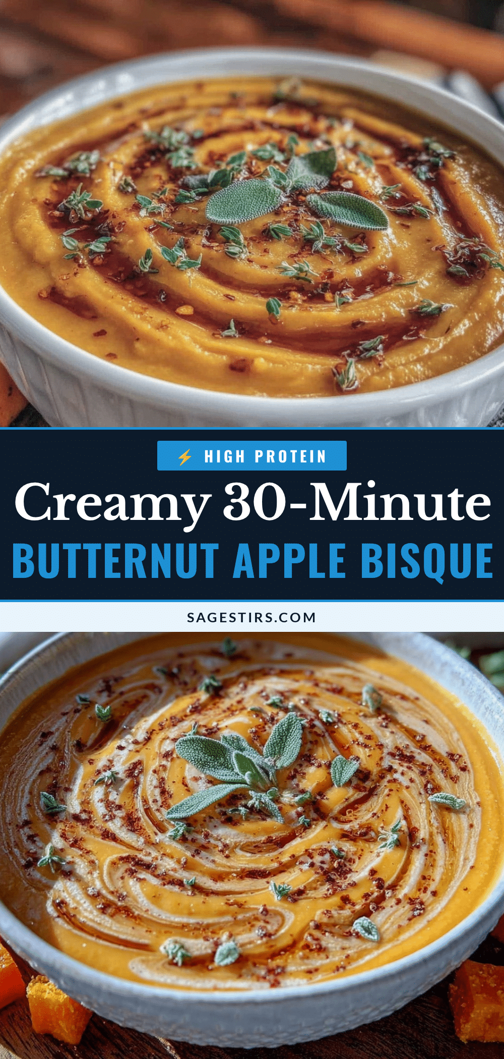 creamy roasted butternut squash apple bisque recipe