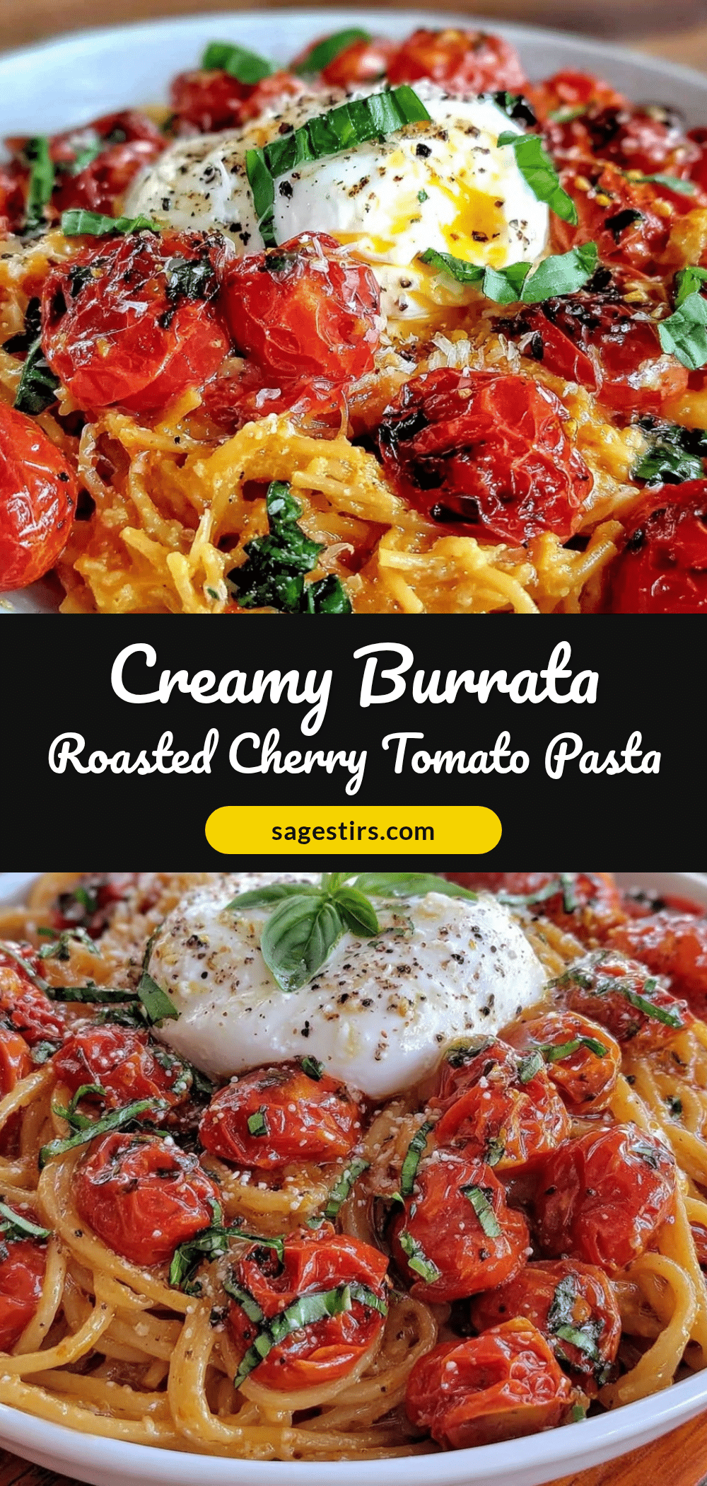 creamy roasted cherry tomato pasta with burrata recipe