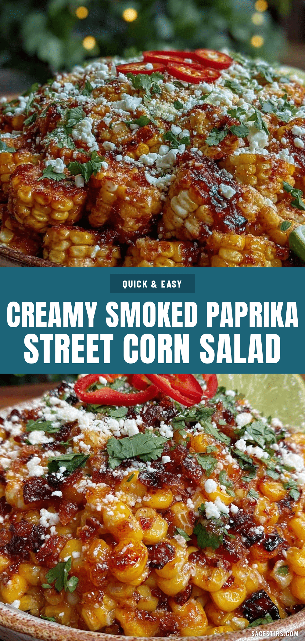 creamy smoked paprika street corn salad recipe