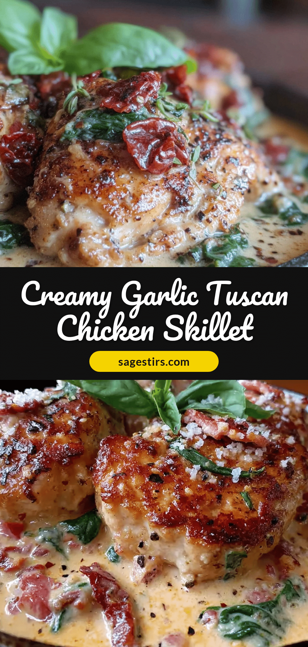 creamy tuscan chicken skillet recipe