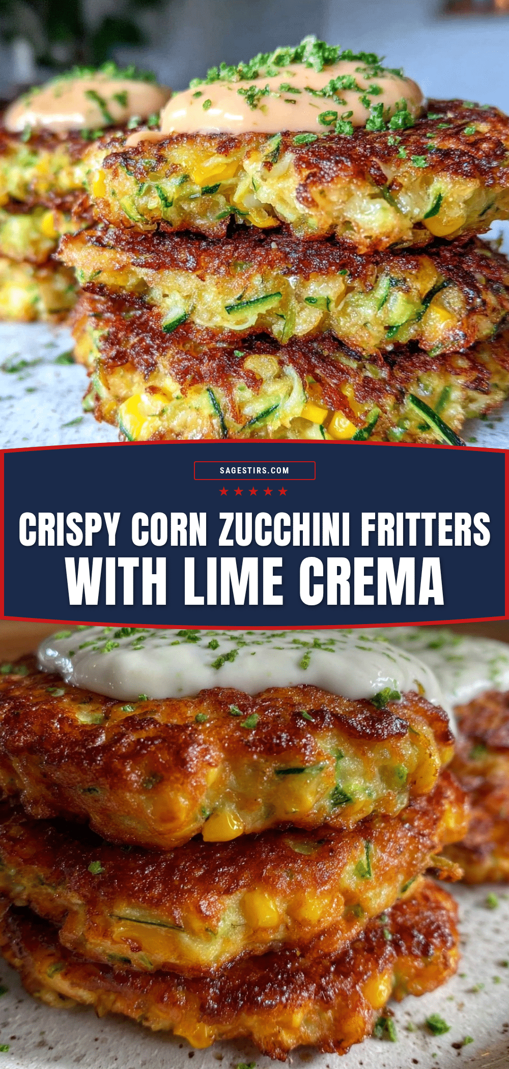 crispy corn and zucchini fritters recipe