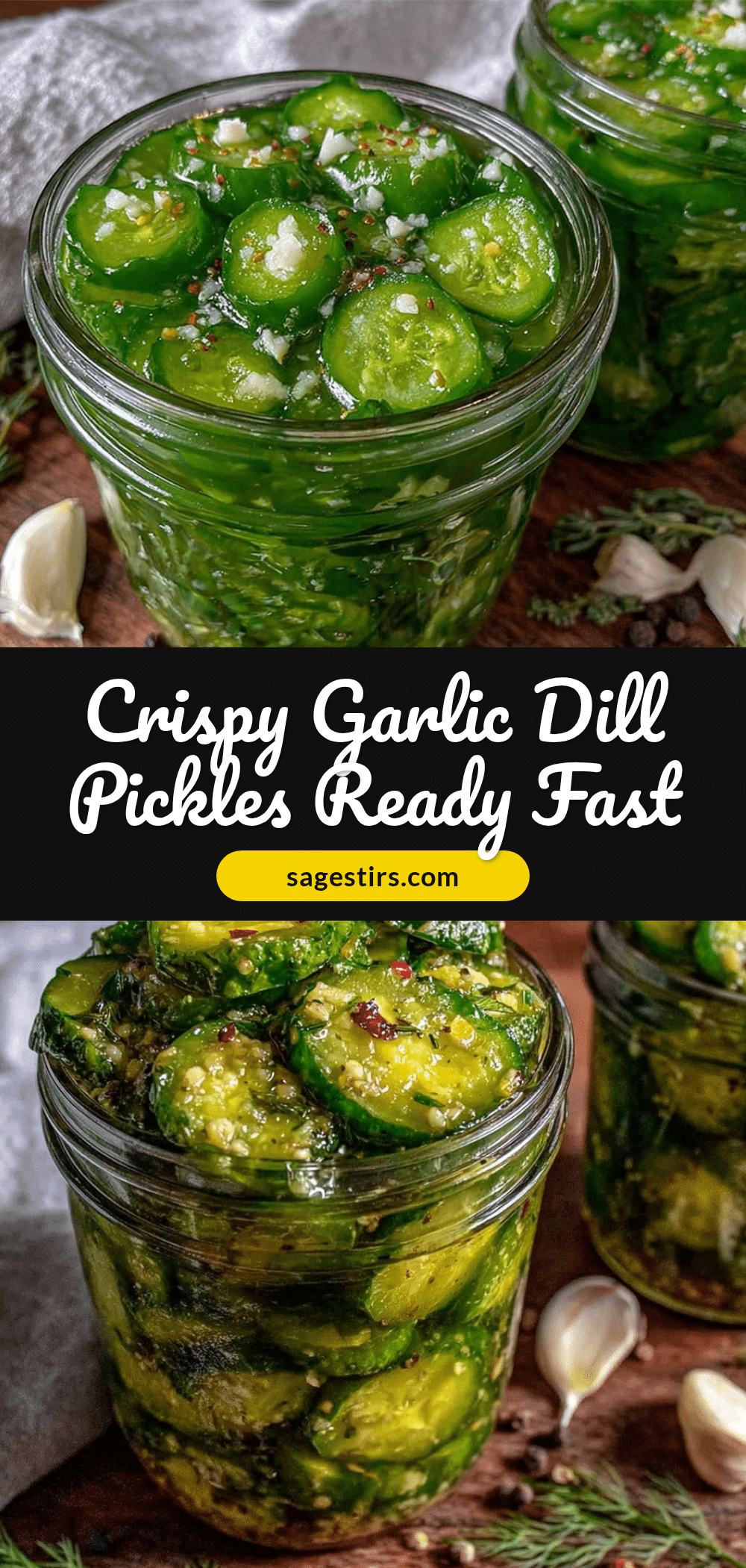 crispy garlic dill refrigerator pickles recipe