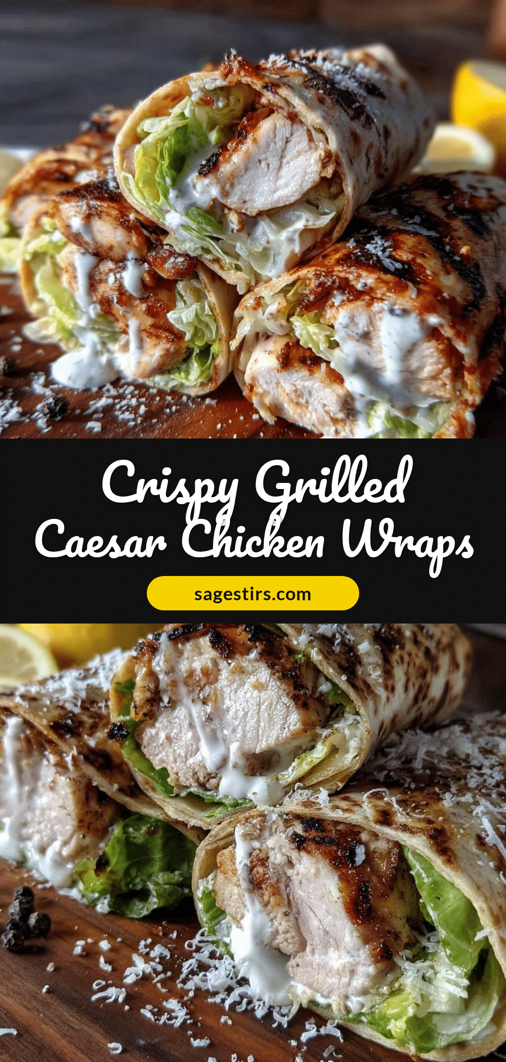 crispy grilled caesar chicken salad wraps recipe