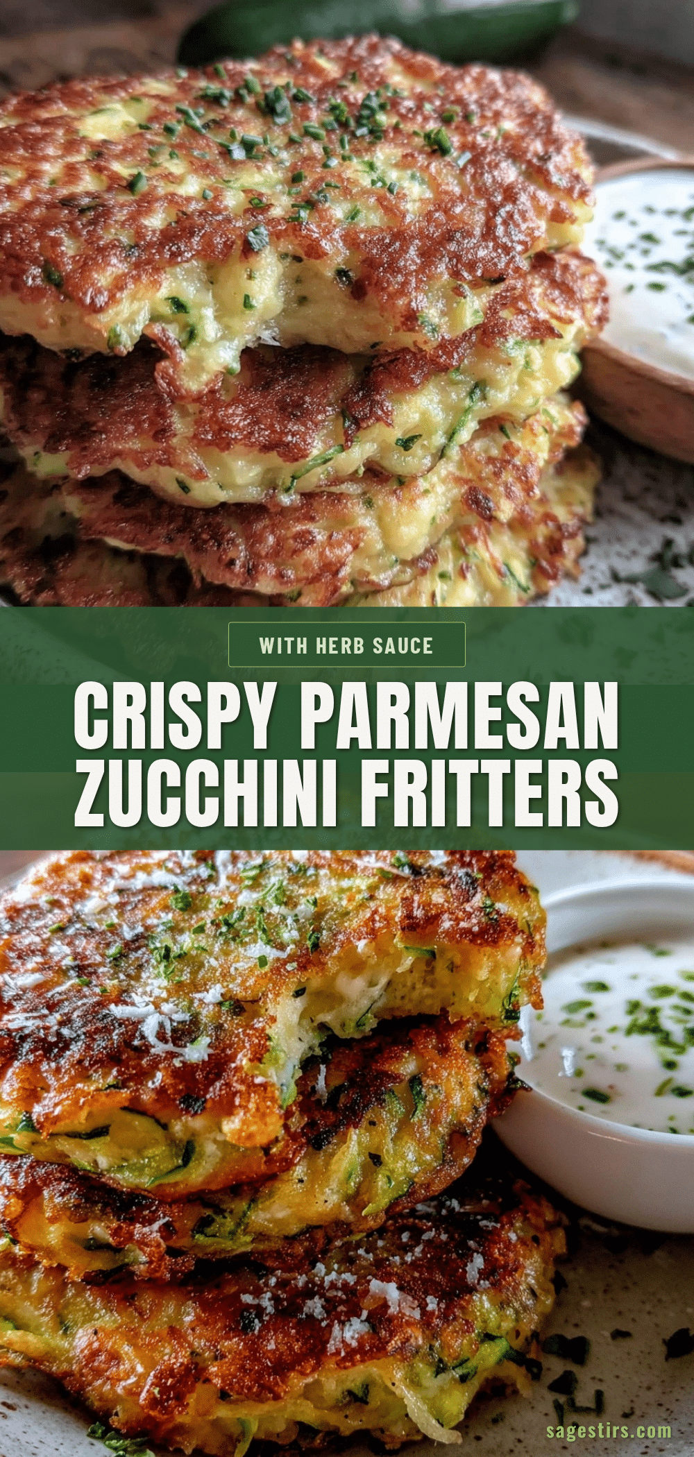 crispy parmesan zucchini fritters recipe