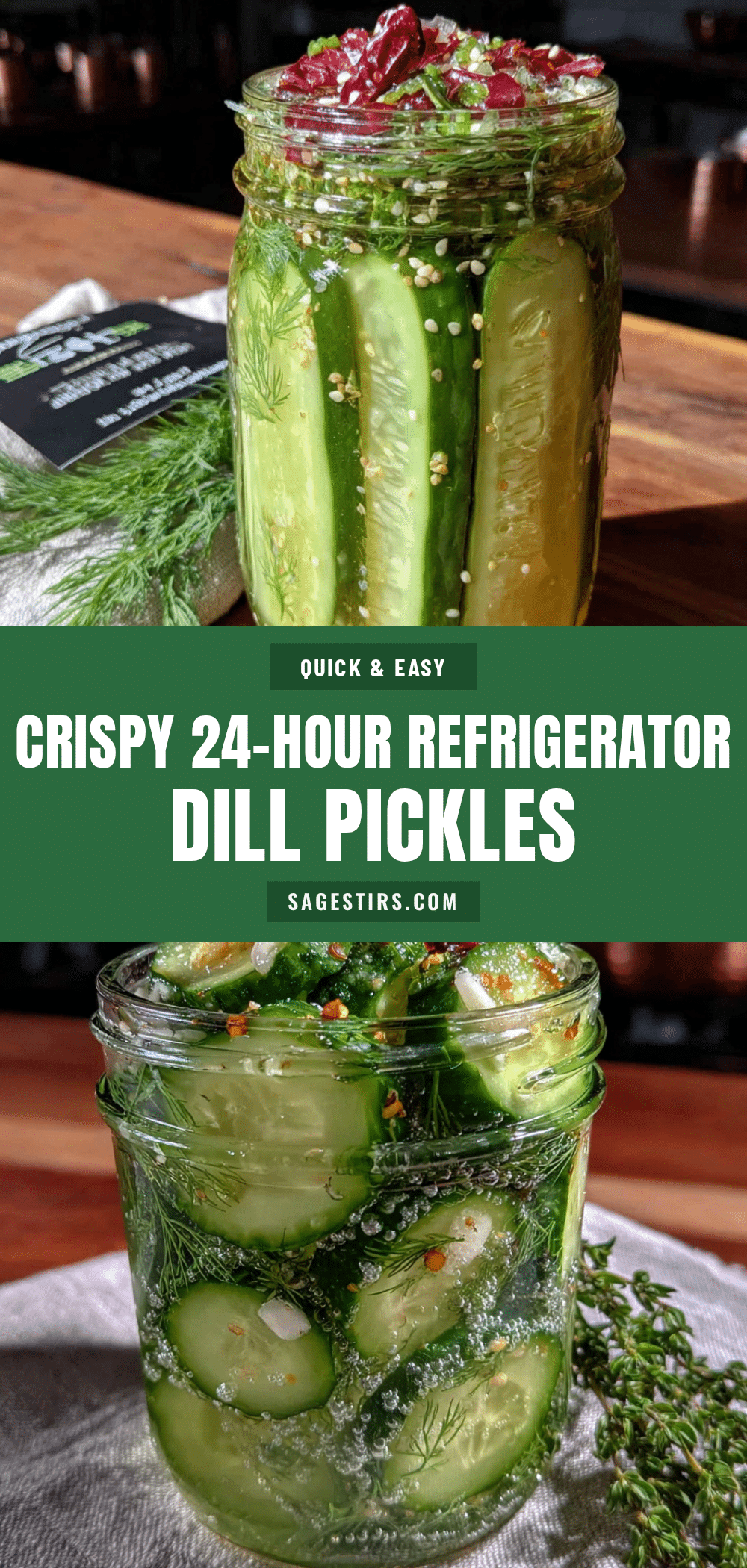crispy refrigerator dill pickles recipe