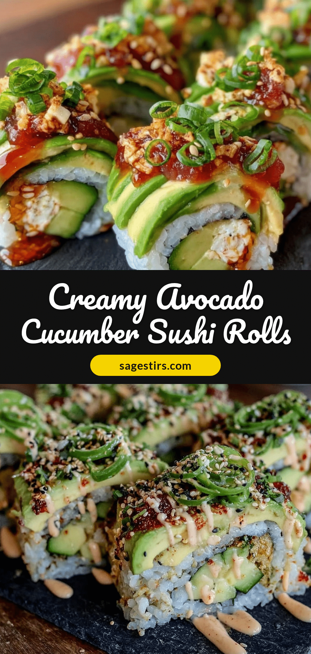 cucumber avocado sushi rolls recipe