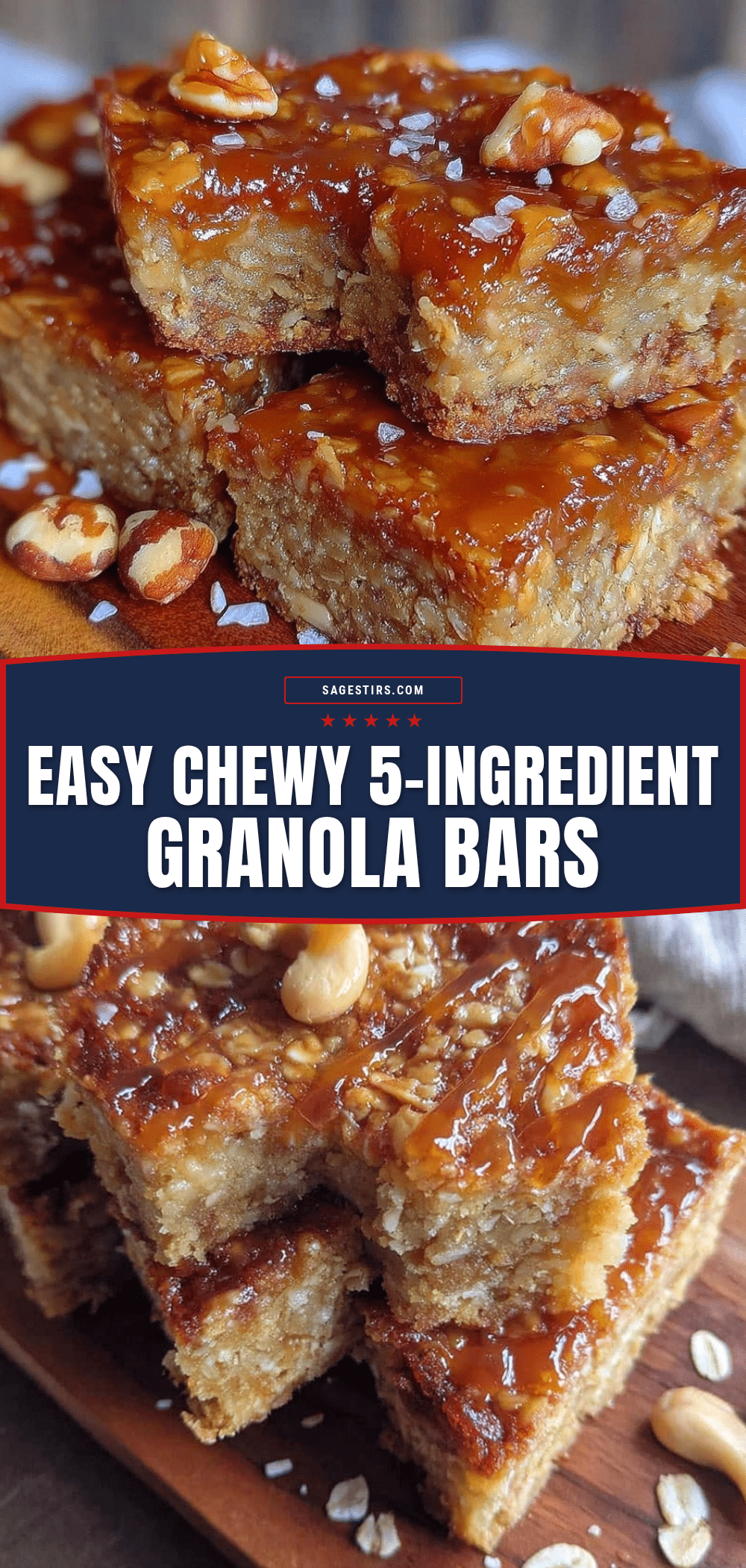 easy 5-ingredient chewy granola bars recipe