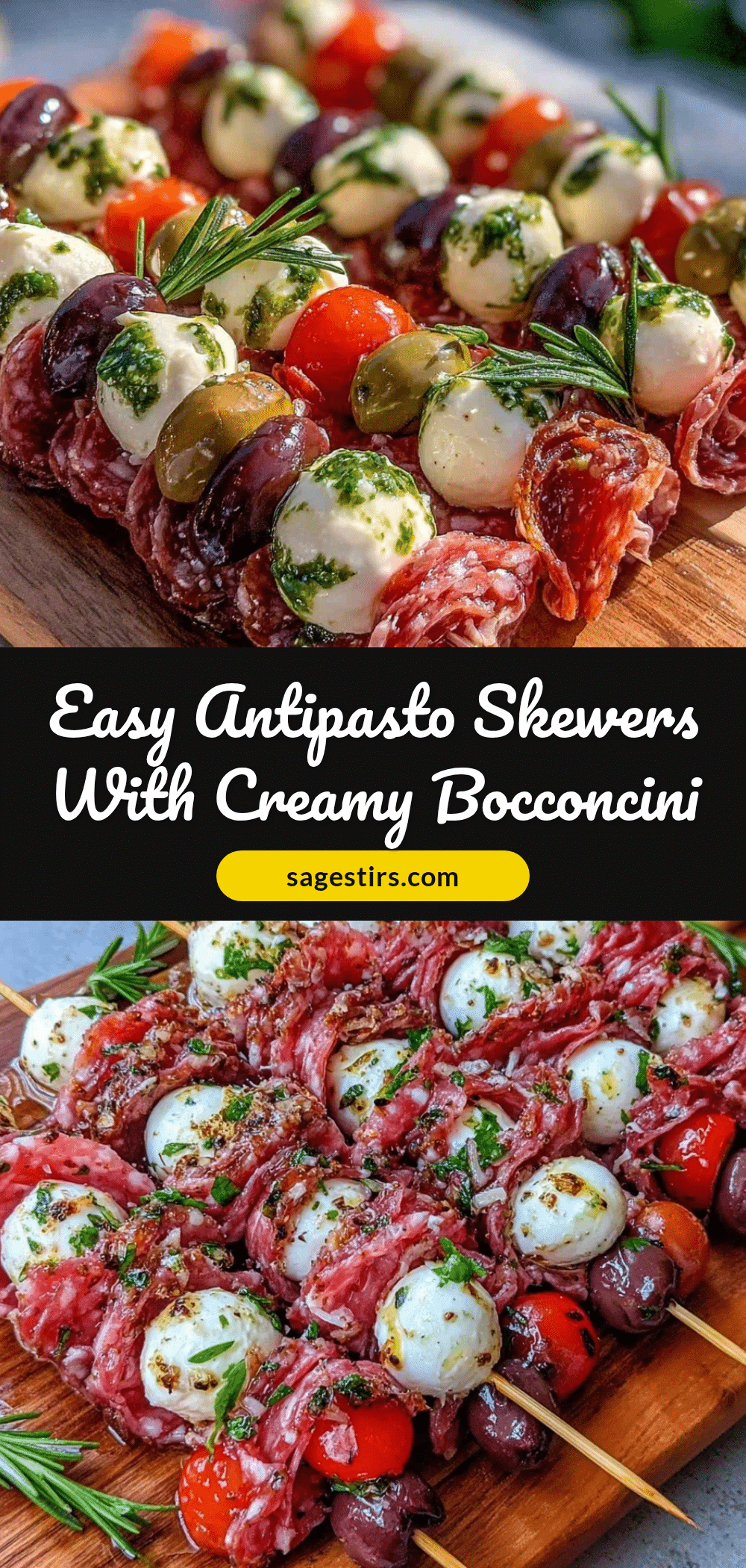 Easy Antipasto Charcuterie Skewers recipe