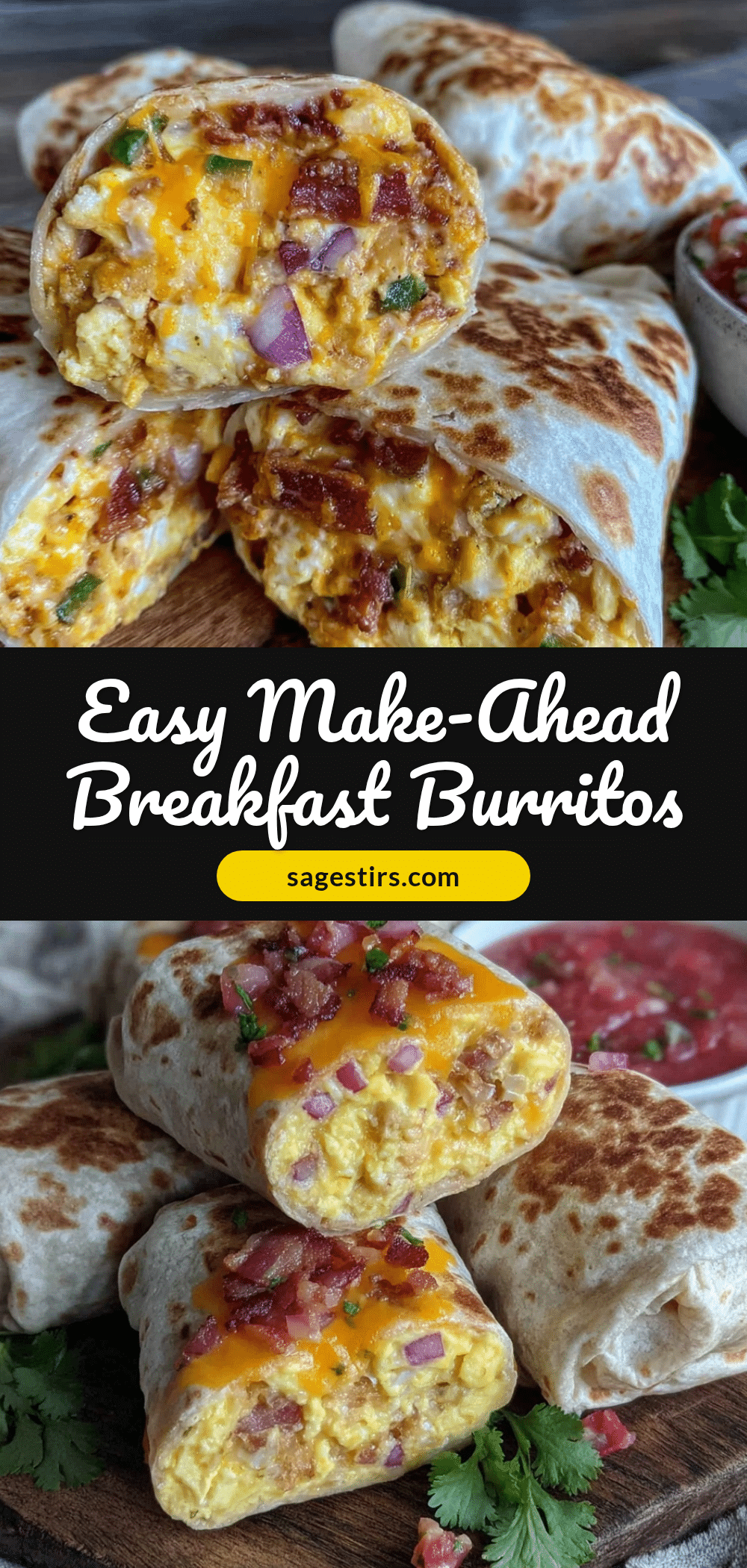 easy make-ahead breakfast burritos recipe