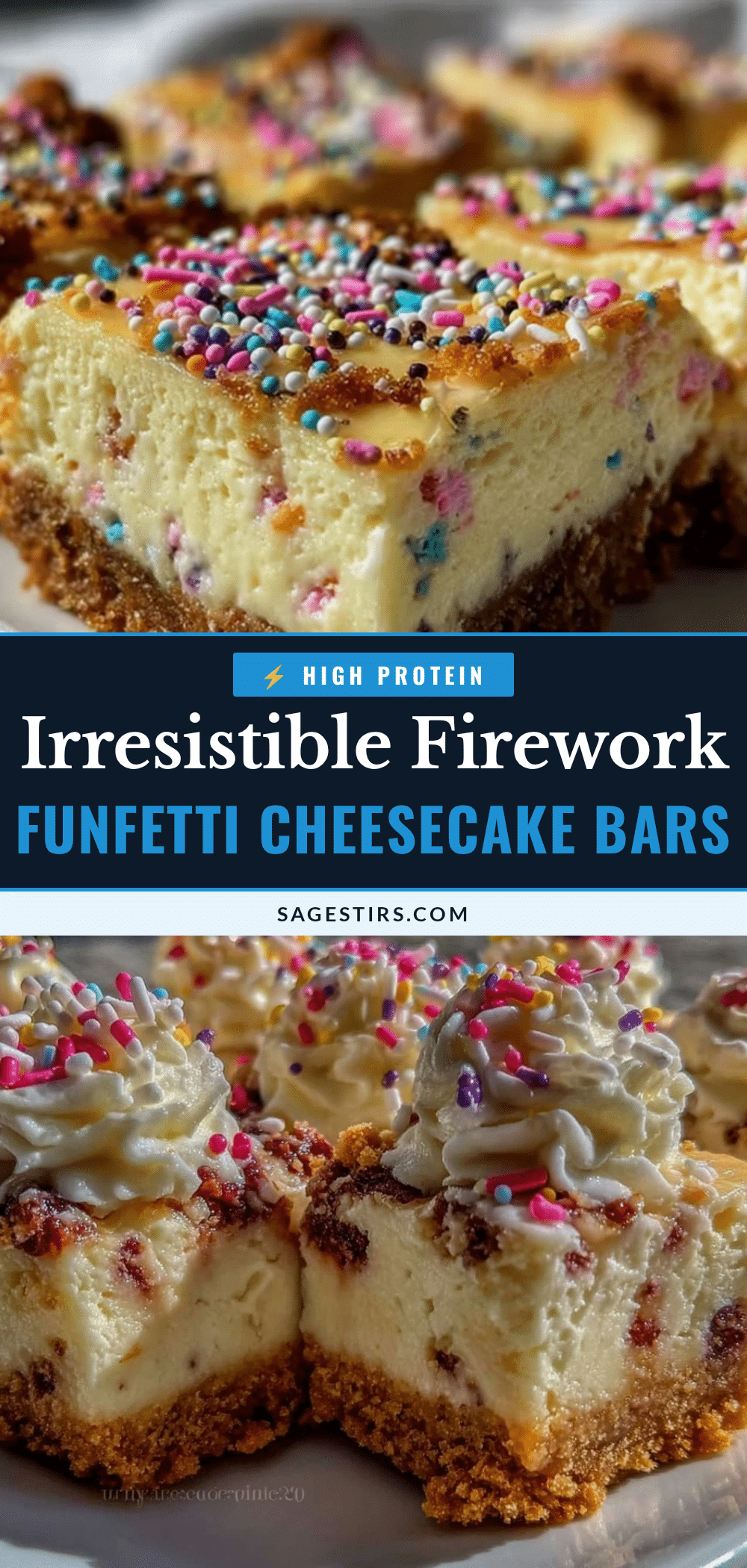 firework funfetti cheesecake bars recipe
