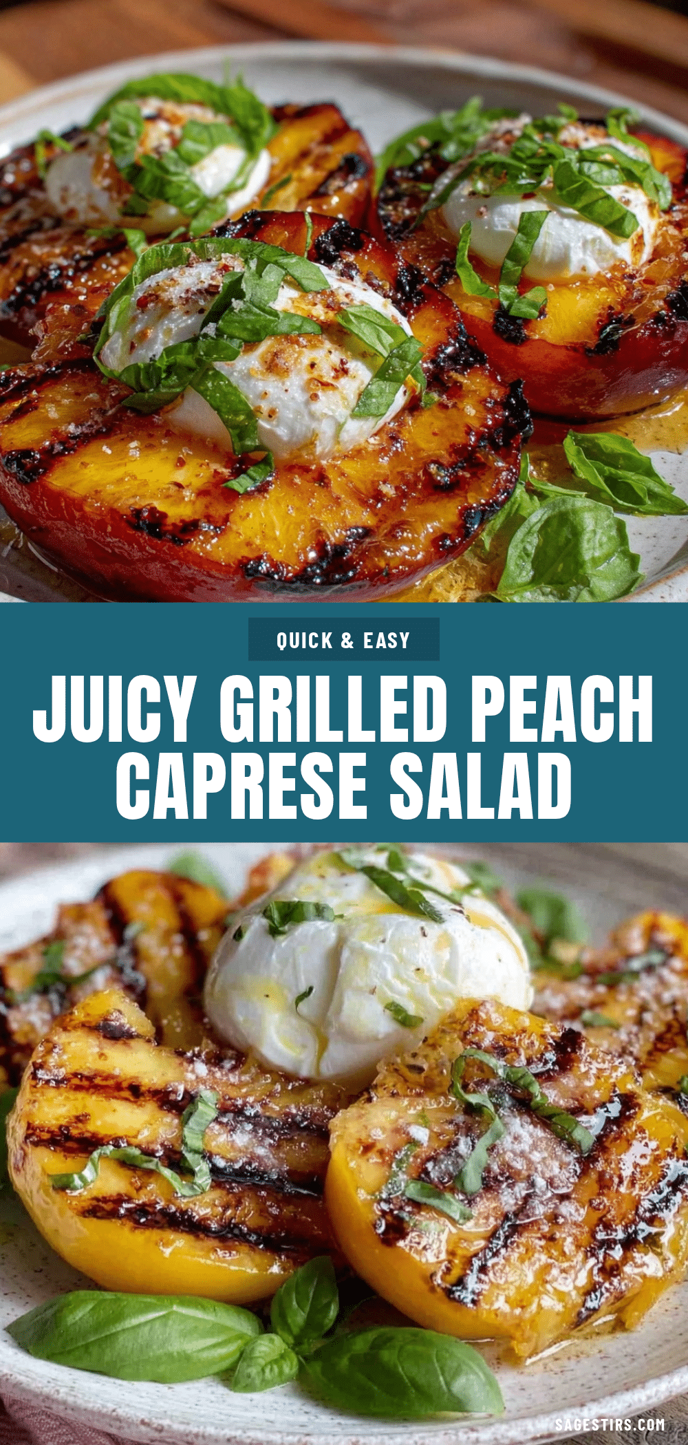 fresh grilled peach caprese salad recipe