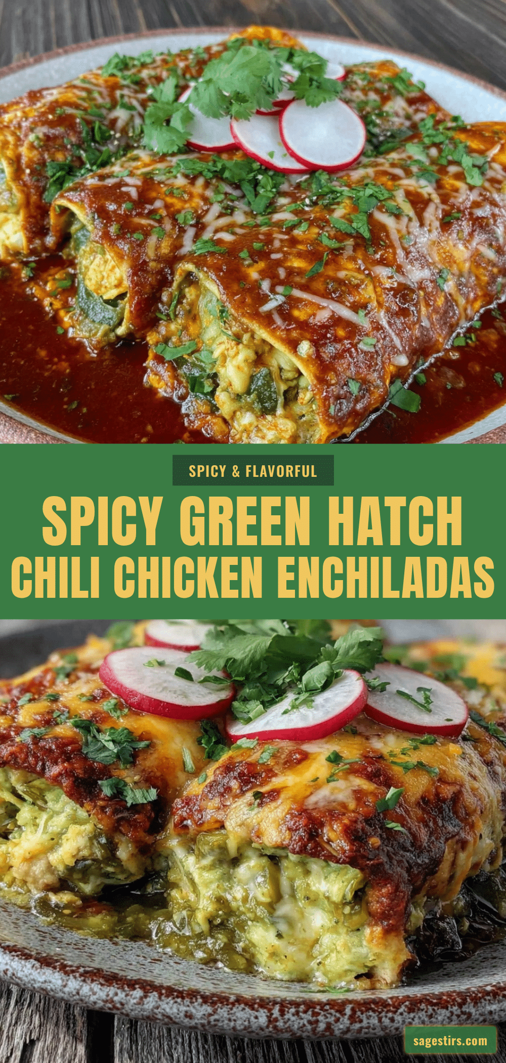 green hatch chili chicken enchiladas recipe