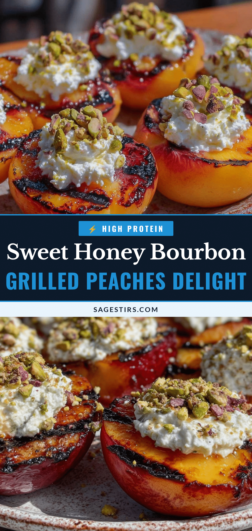 Honey Bourbon Grilled Peaches recipe