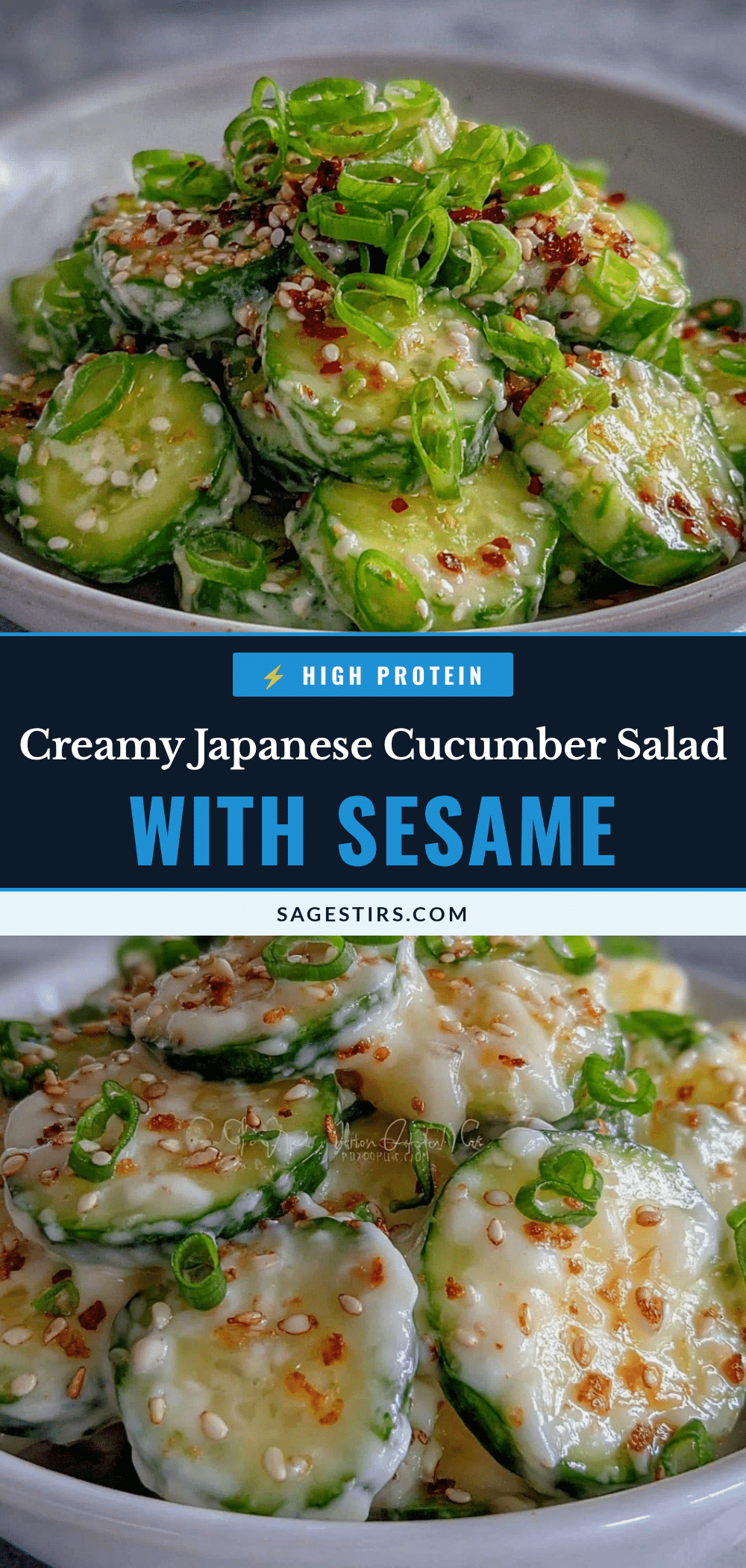 Japanese-style creamy cucumber salad recipe