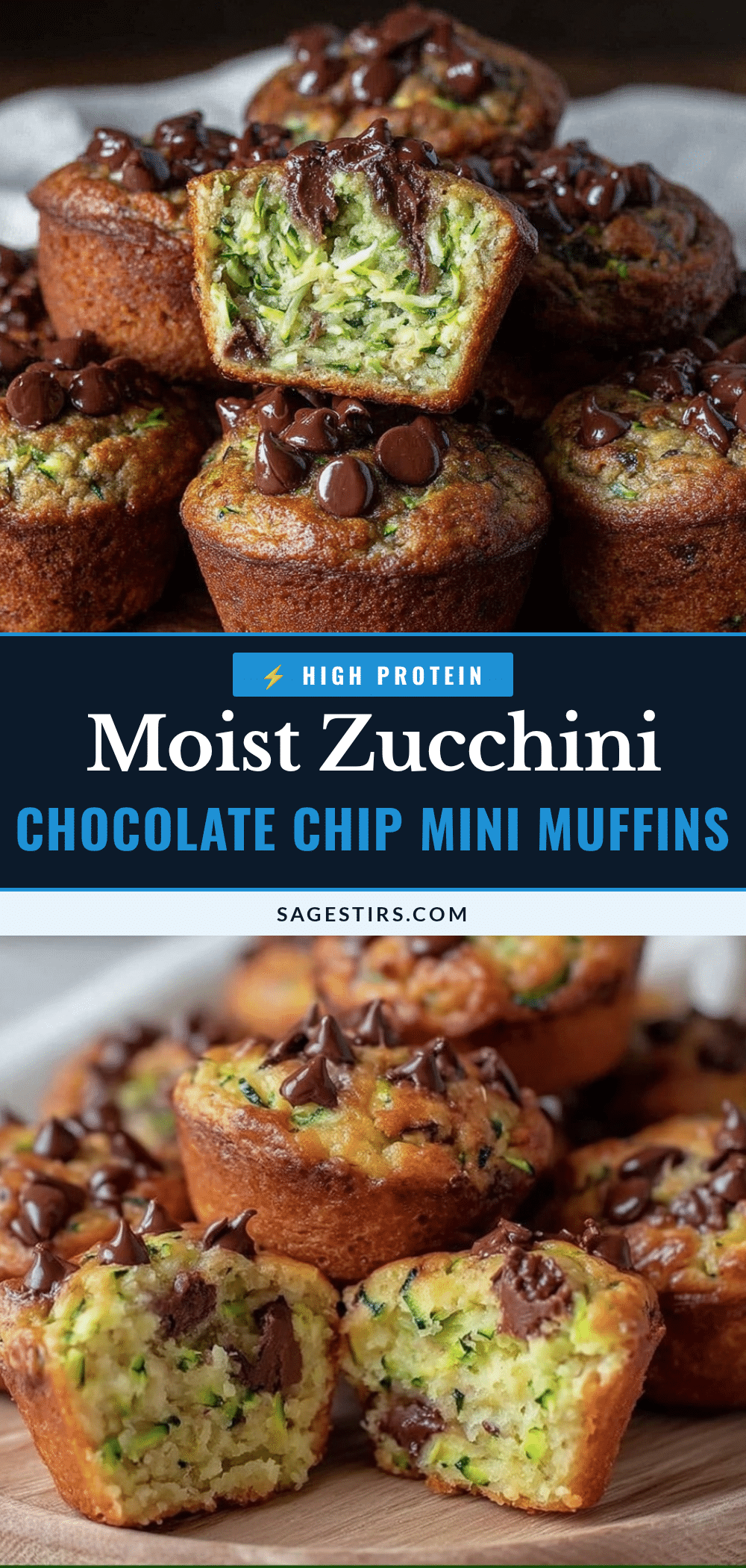 moist zucchini chocolate chip mini muffins recipe