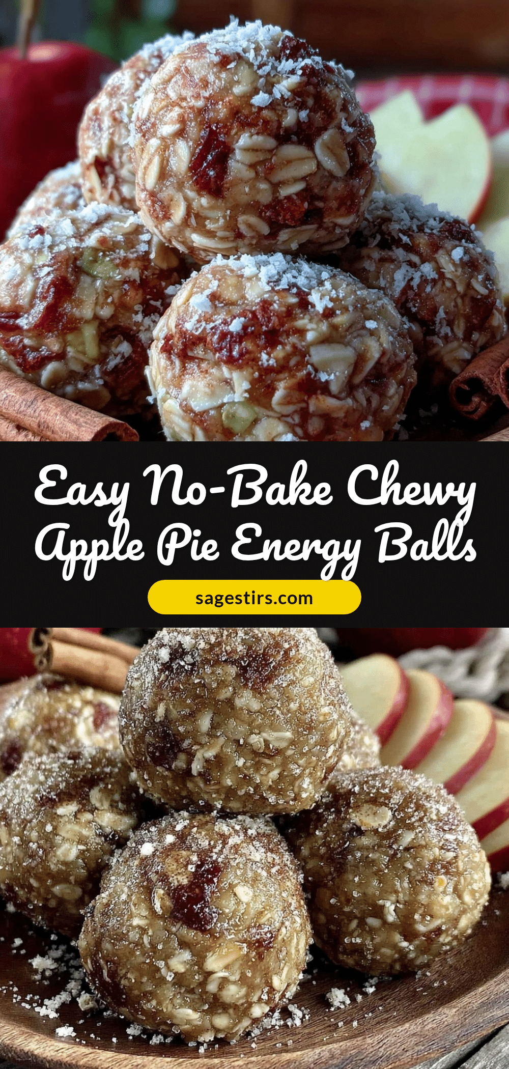 no bake apple pie energy balls recipe