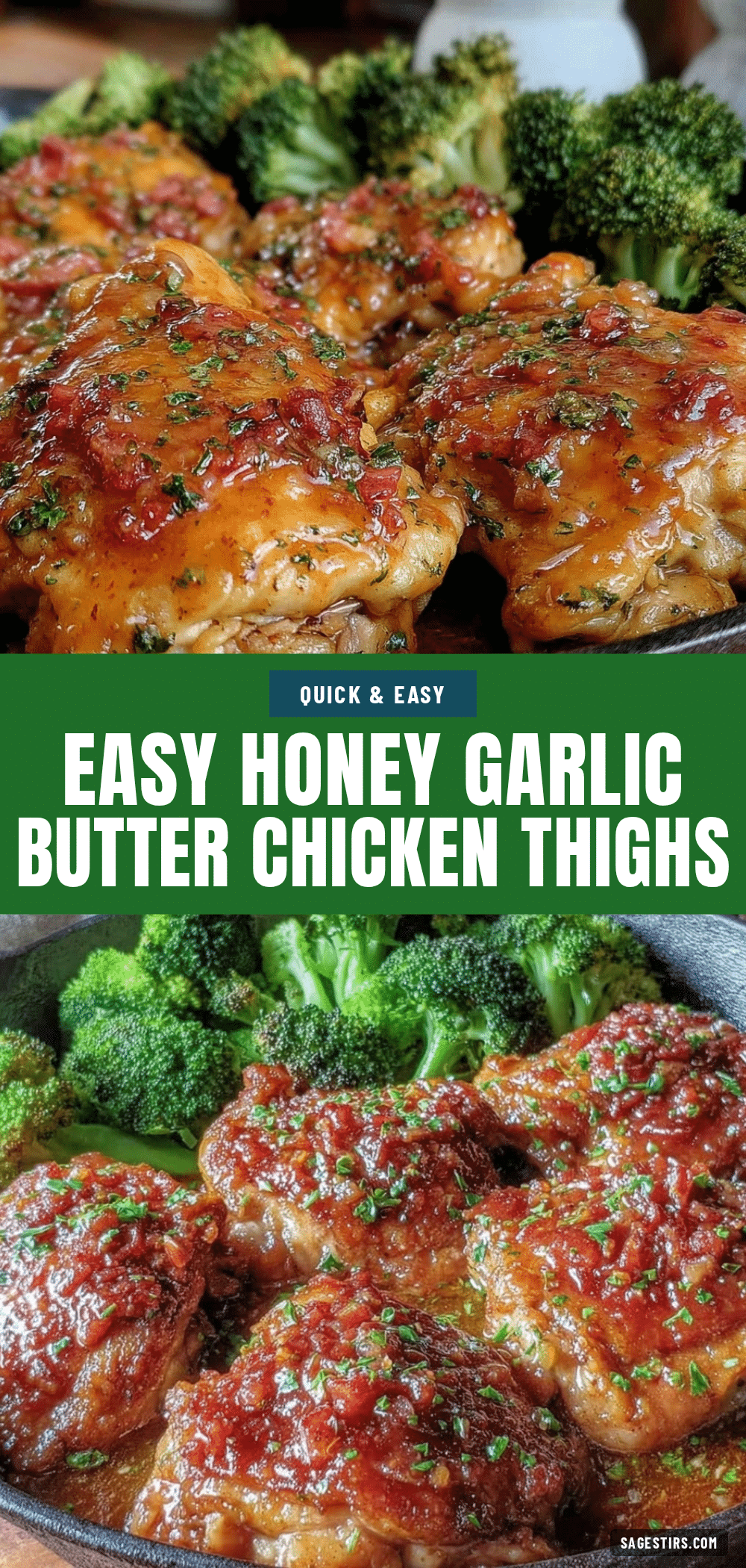one-pan honey garlic butter chicken thighs recipe