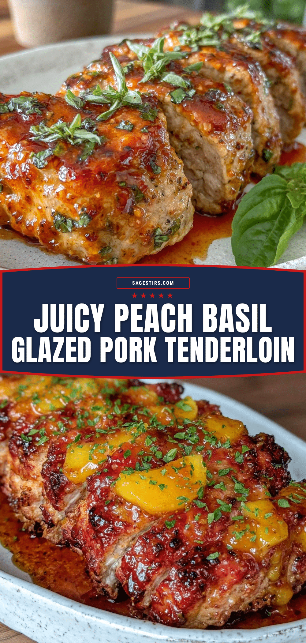 peach basil glazed pork tenderloin recipe