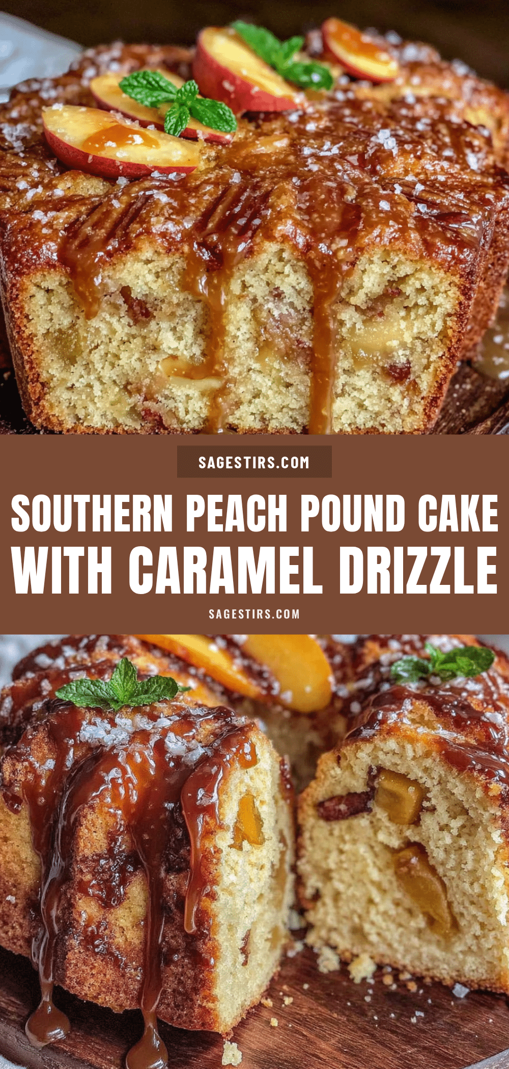 peach pound cake with caramel glaze recipe