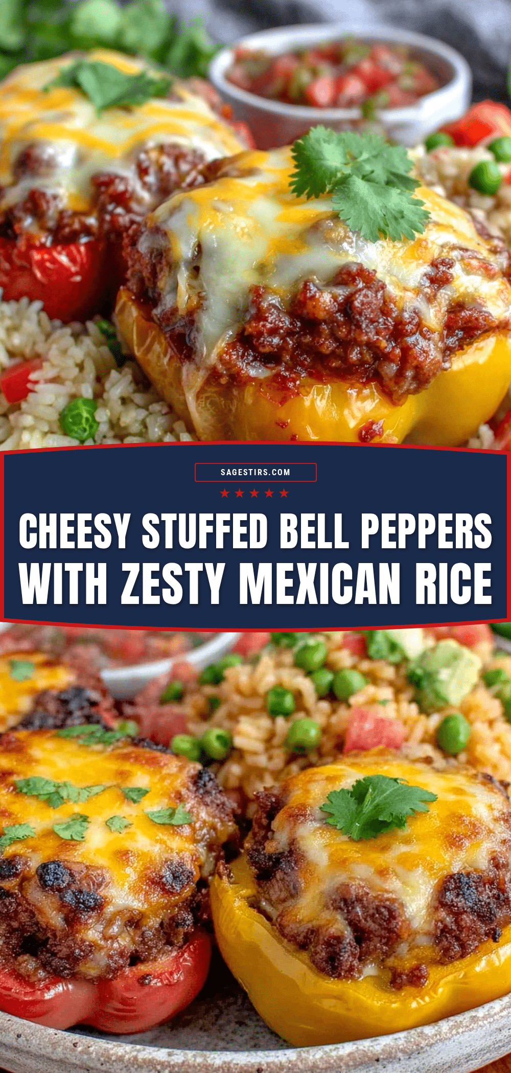 savory cheesy ground beef stuffed bell peppers recipe
