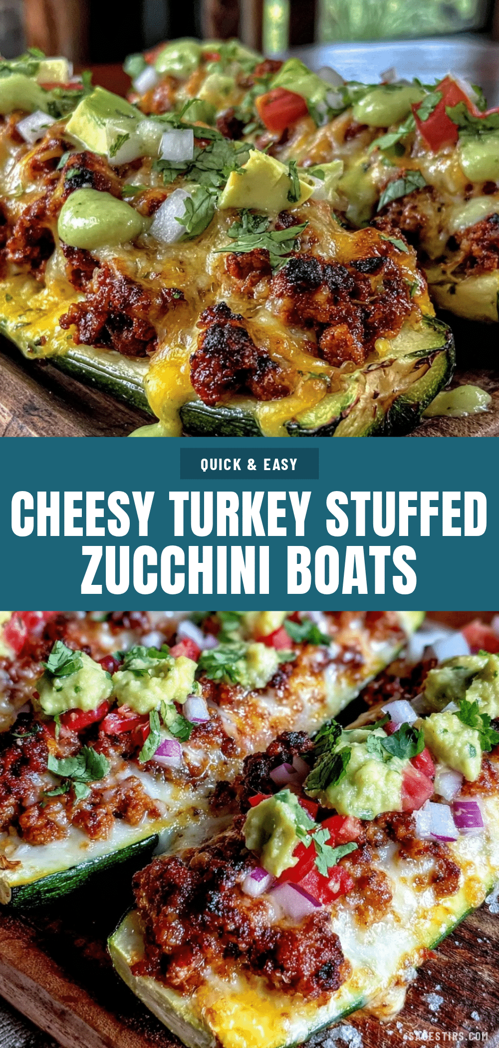 savory cheesy ground turkey stuffed zucchini boats recipe