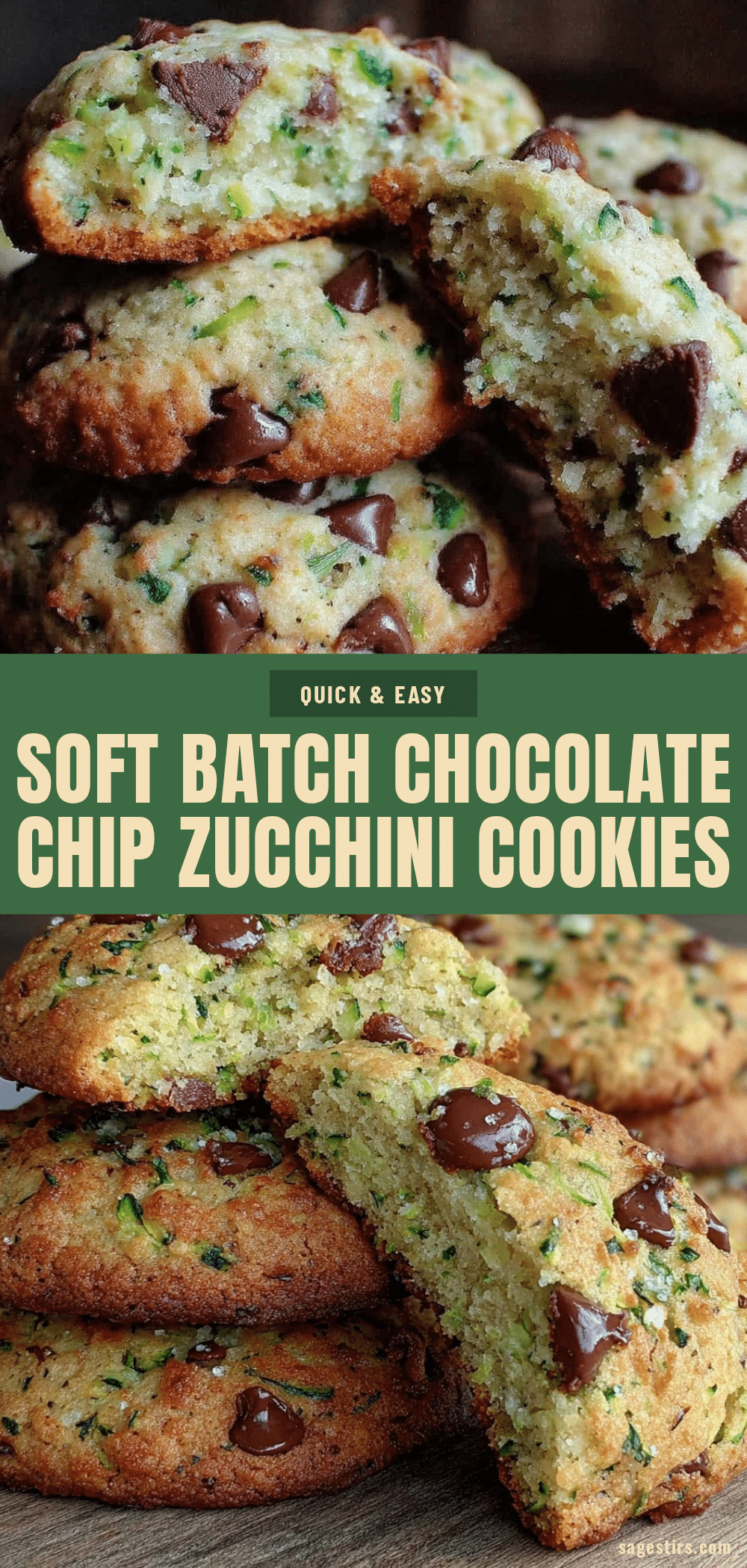 soft batch chocolate chip zucchini cookies recipe