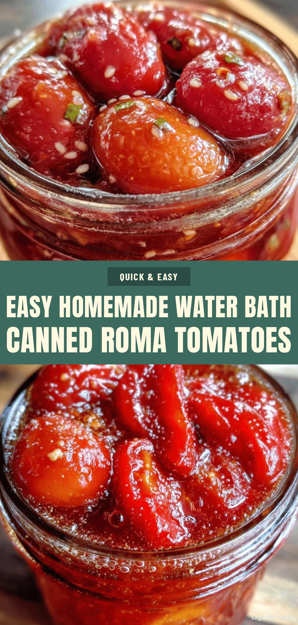 water bath canned whole peeled Roma tomatoes recipe