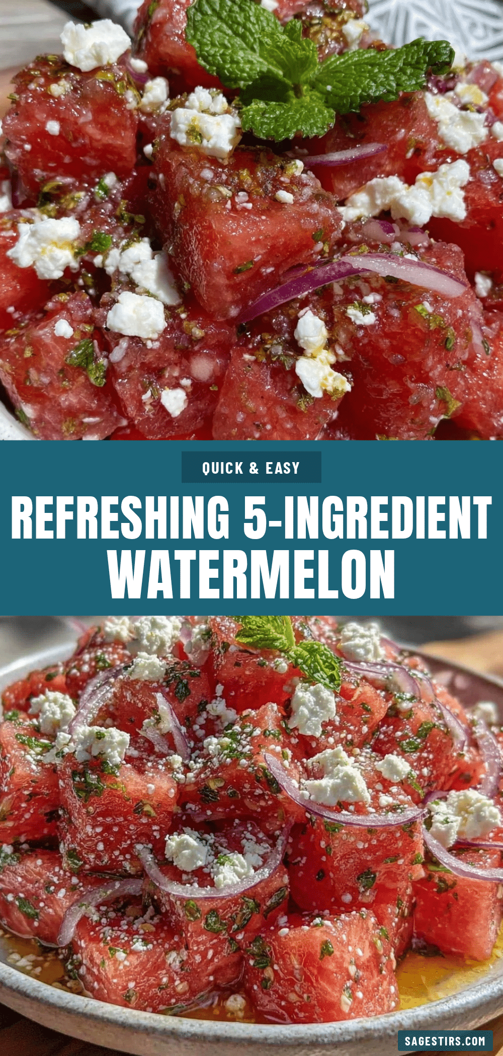 watermelon feta mint salad recipe