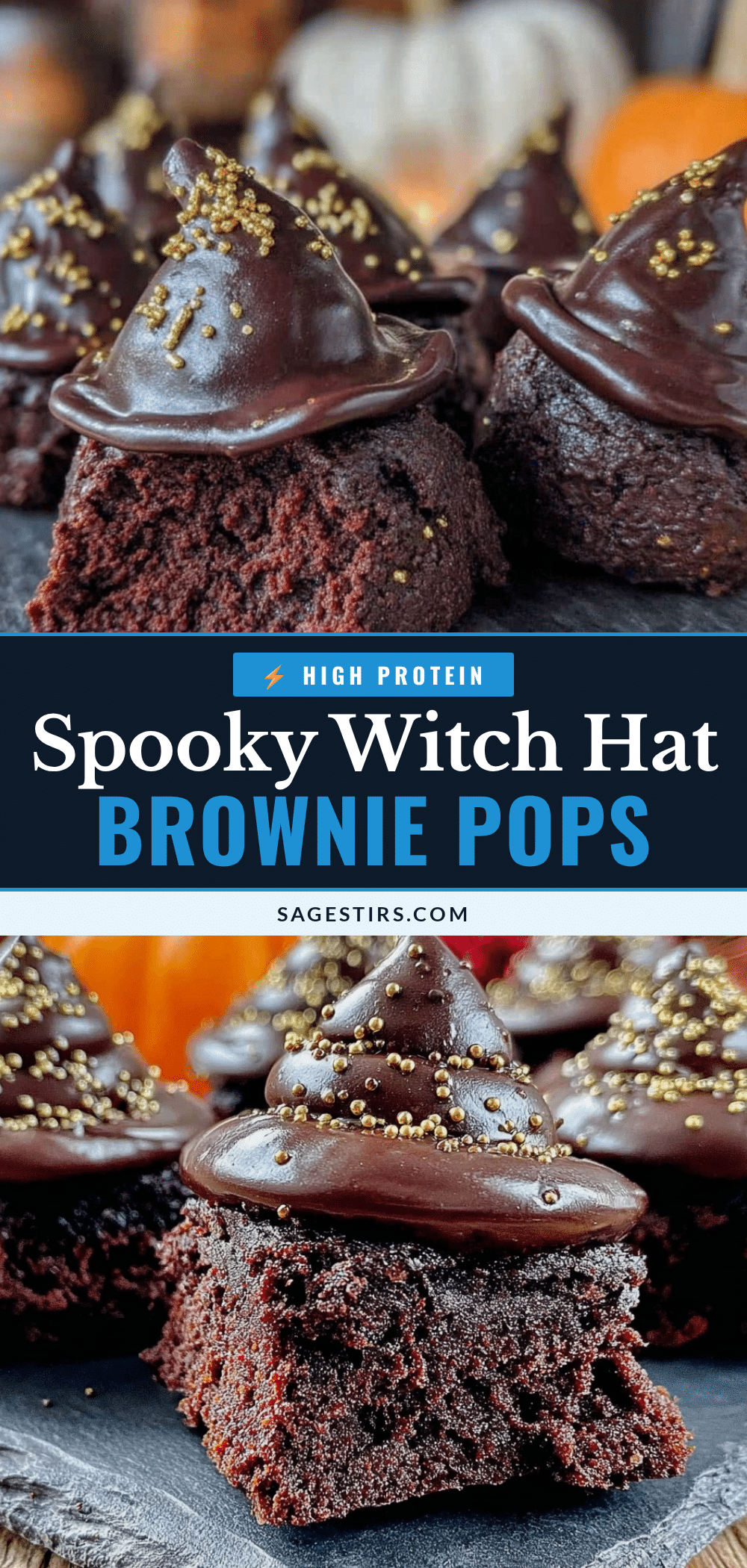 witch hat brownie pops recipe