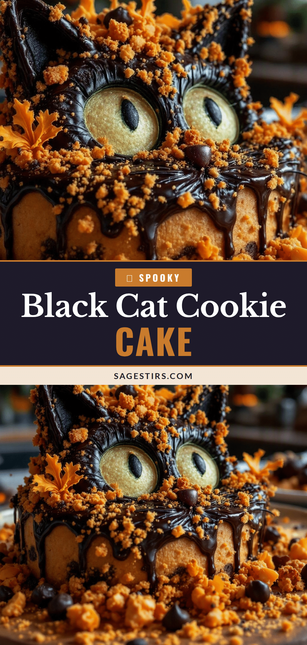 black cat halloween cookie cake recipe