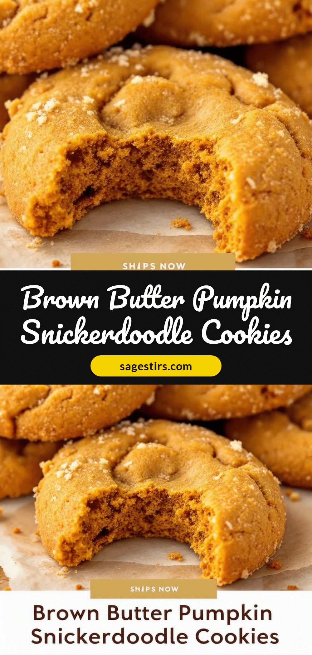 brown butter pumpkin snickerdoodle cookies recipe