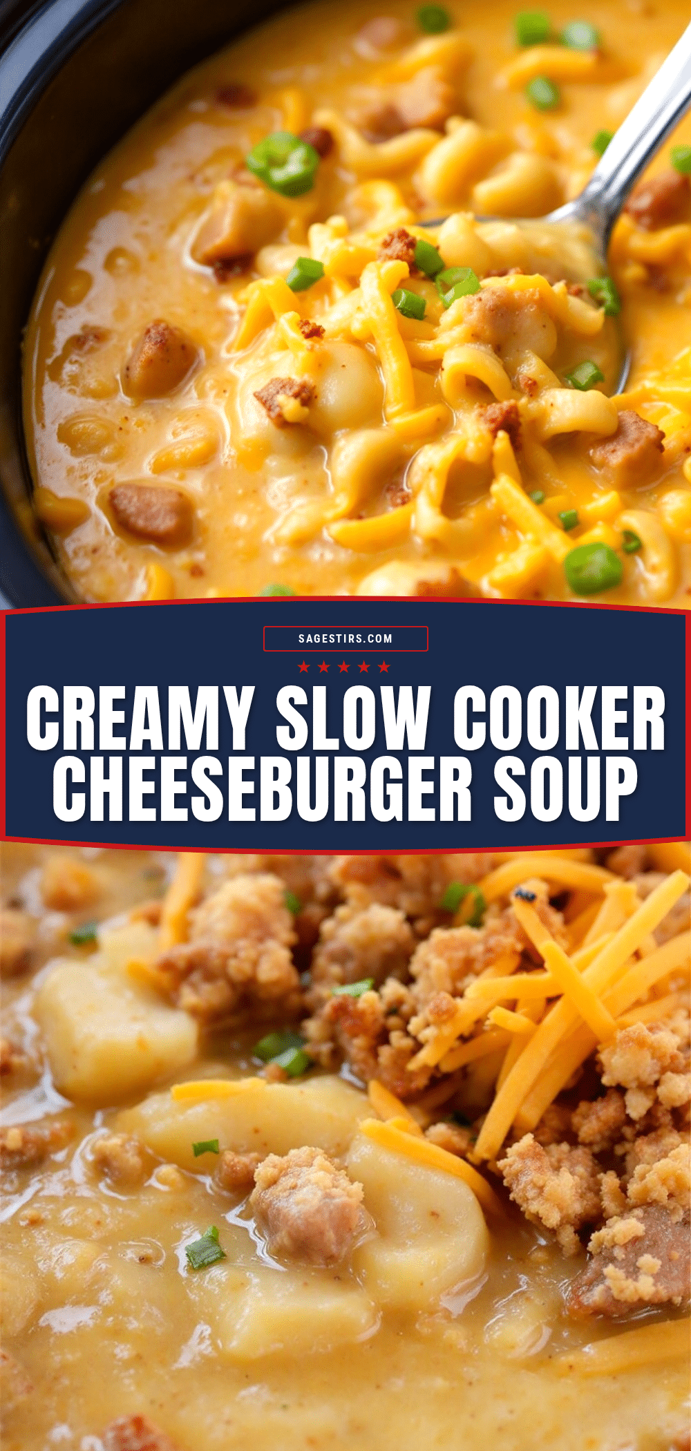 creamy loaded cheeseburger potato soup recipe