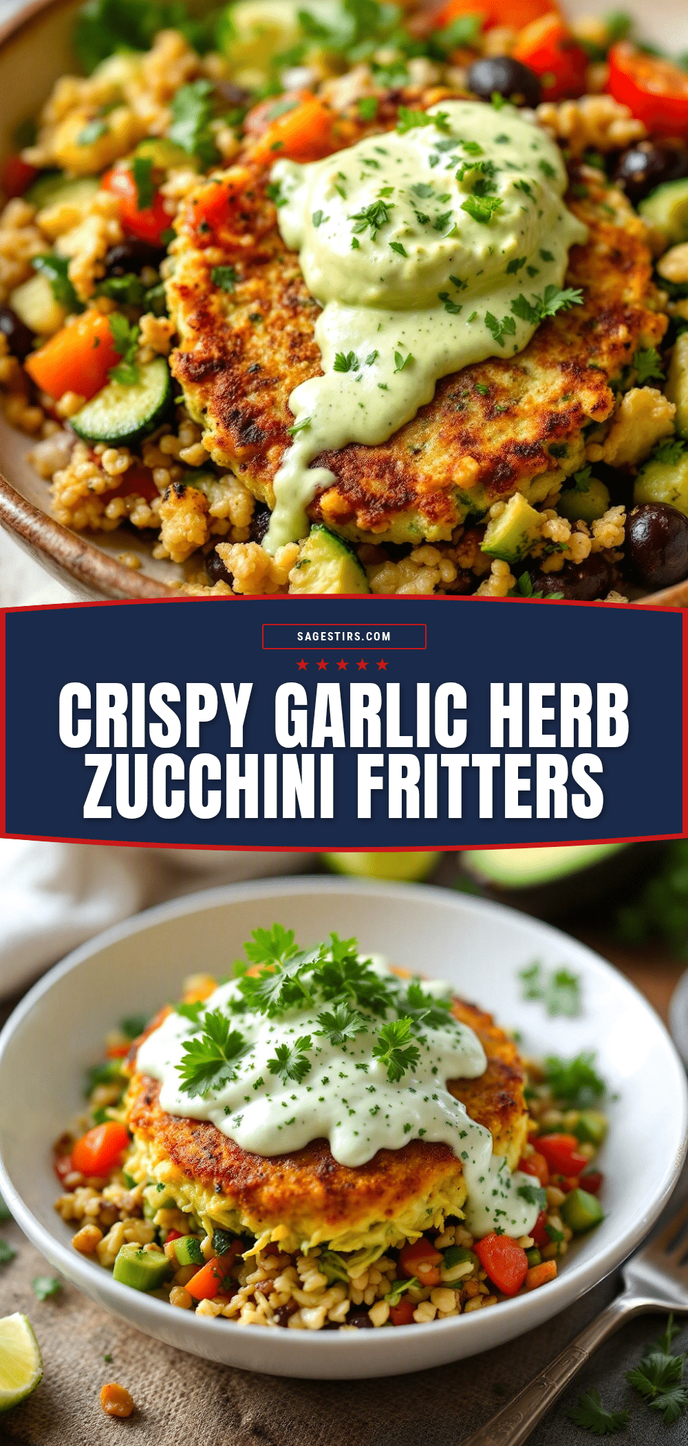 crispy garlic herb zucchini fritters recipe