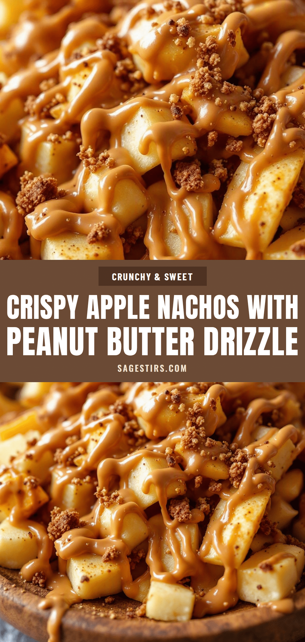 easy apple nachos with peanut butter drizzle recipe