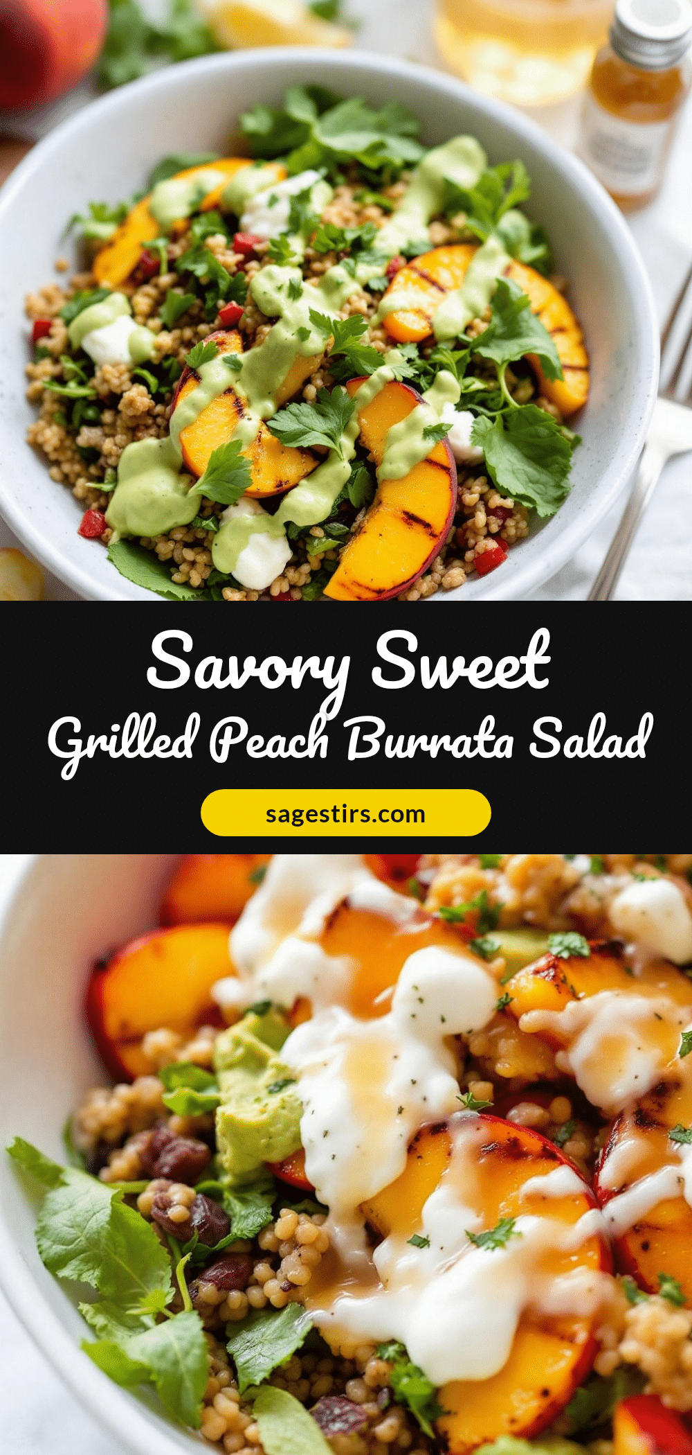 grilled peach and burrata salad recipe