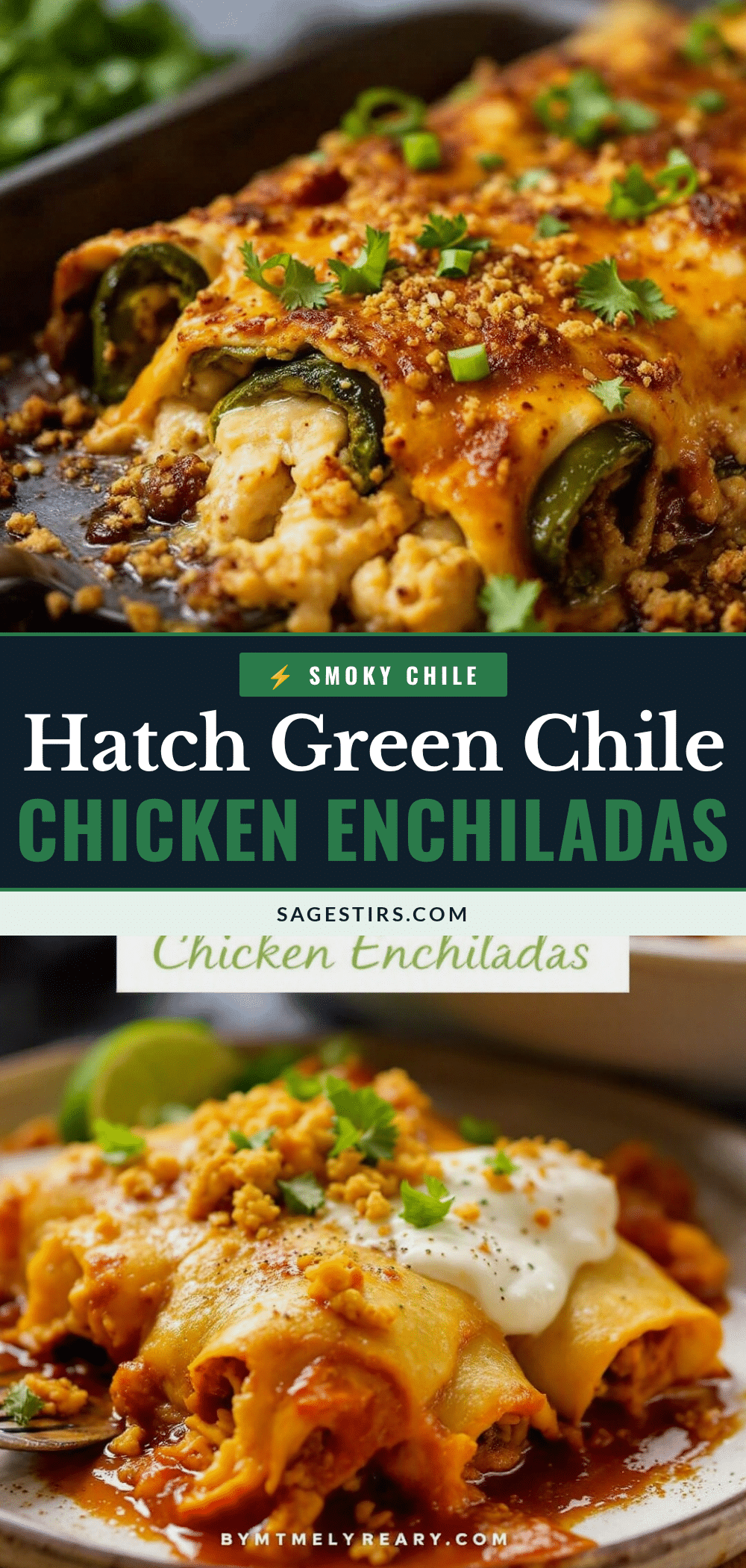Hatch green chile chicken enchiladas recipe