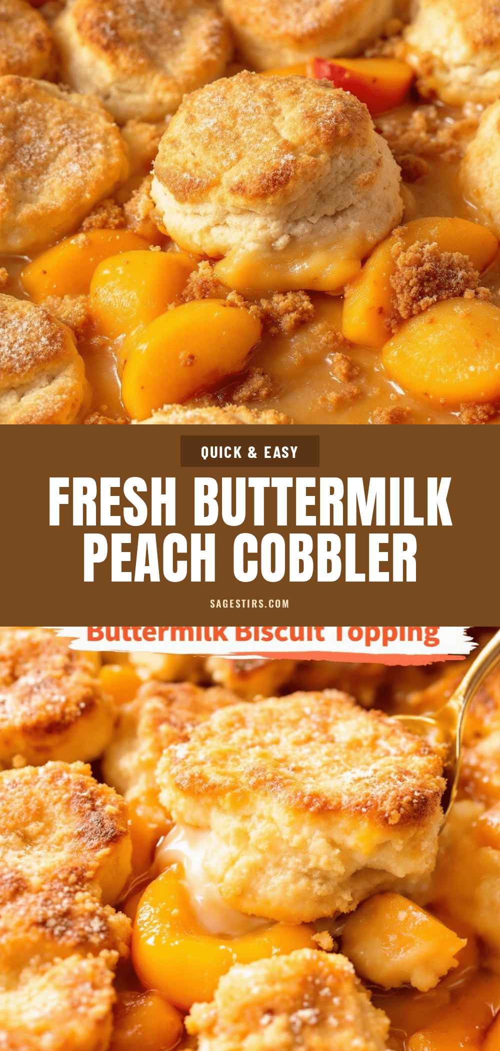 peach cobbler with buttermilk biscuit topping recipe