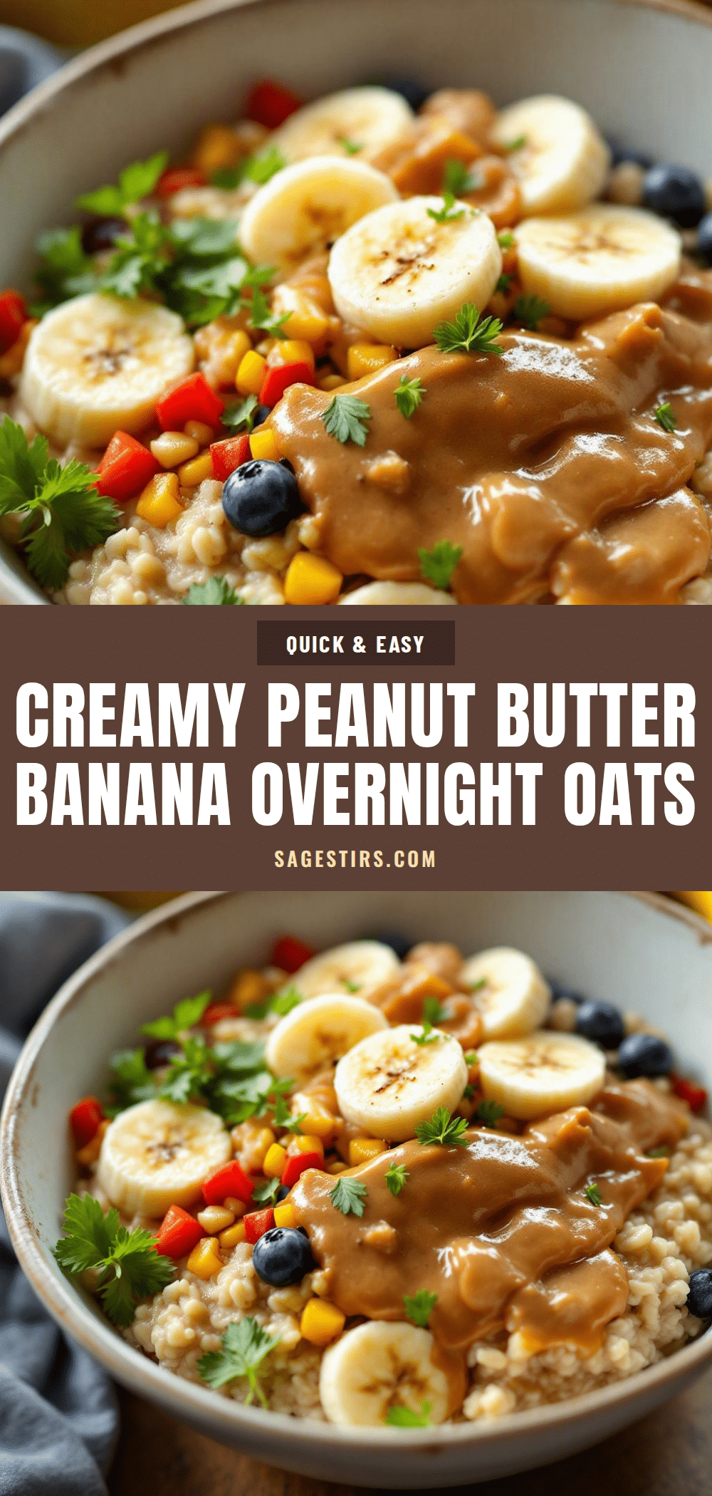 peanut butter banana overnight oats recipe